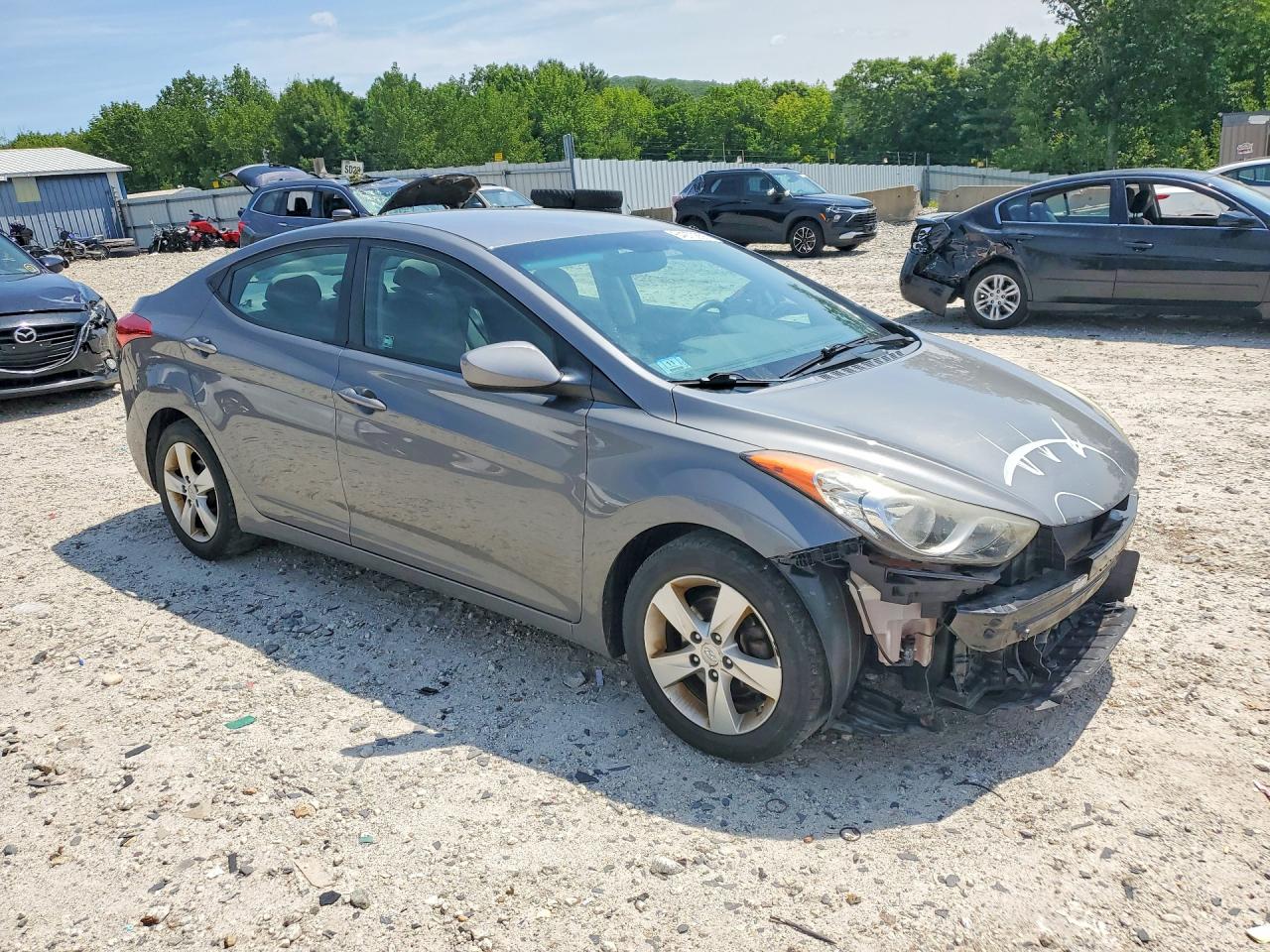 2013 Hyundai Elantra Gls Gray vin: 5NPDH4AE0DH379926