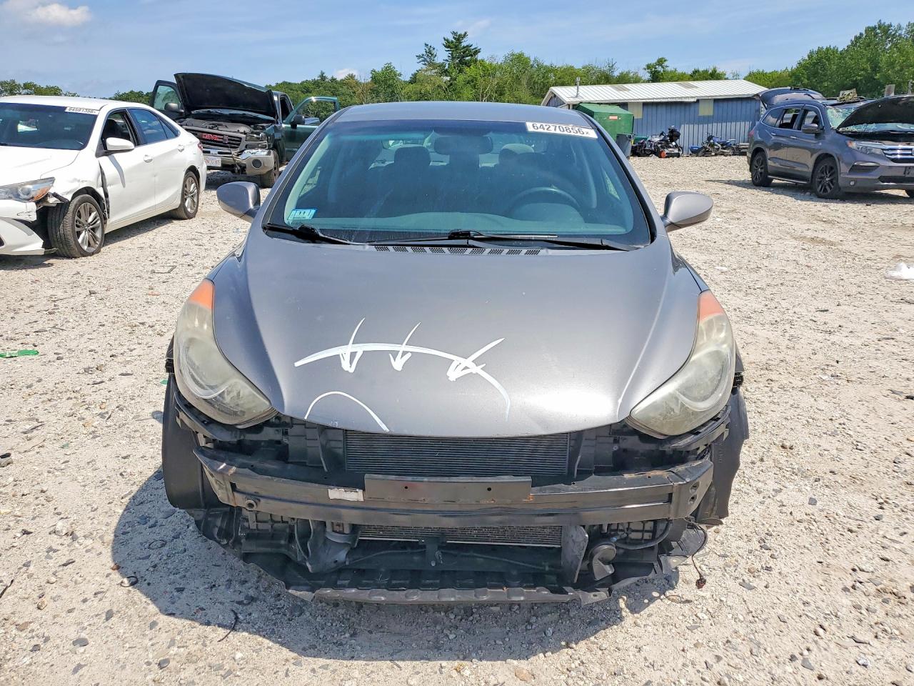 2013 Hyundai Elantra Gls Gray vin: 5NPDH4AE0DH379926