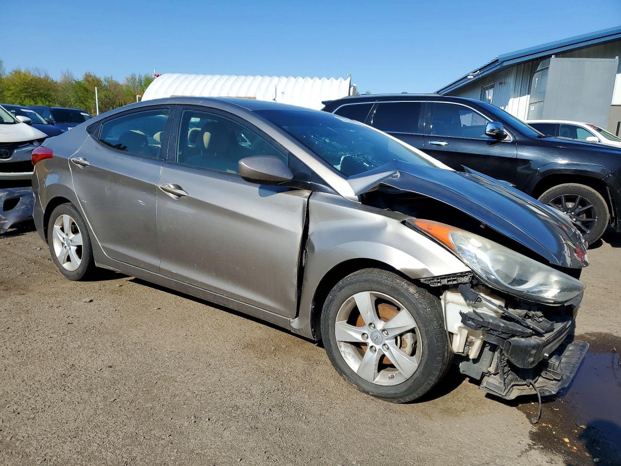 2013 Hyundai Elantra Gls Gray vin: 5NPDH4AE0DH380820