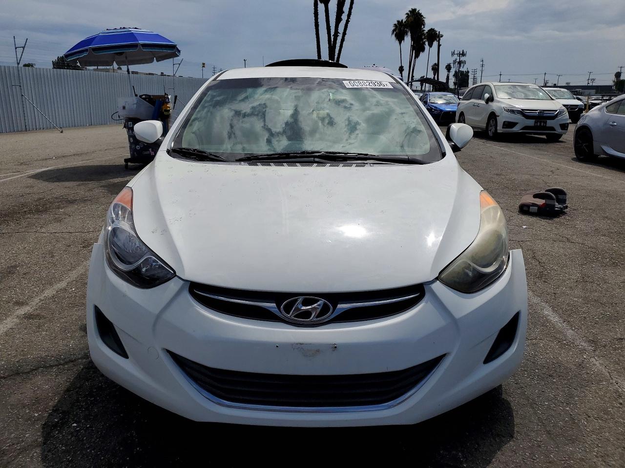 2013 Hyundai Elantra Gls White vin: 5NPDH4AE0DH382955