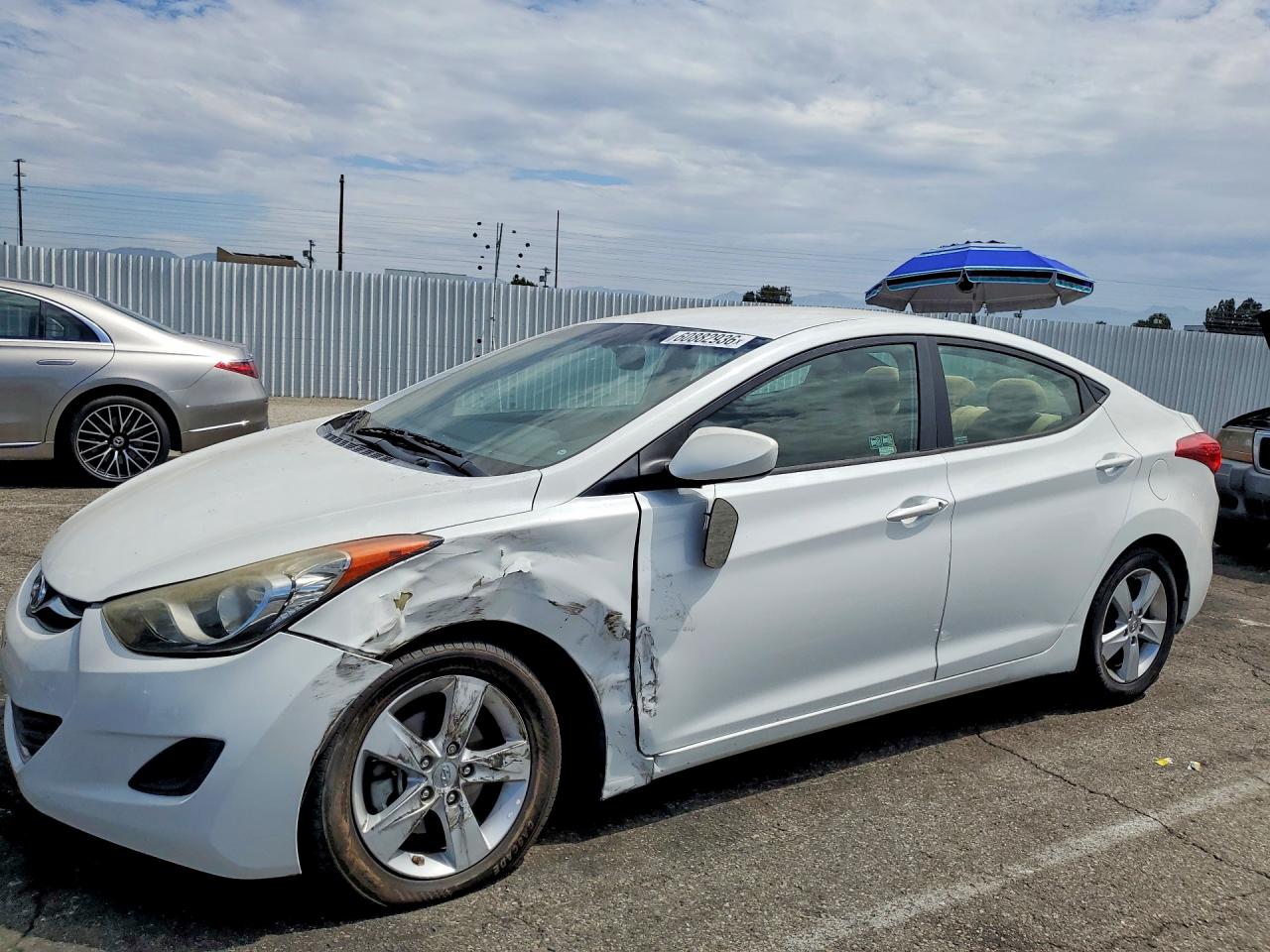 2013 Hyundai Elantra Gls White vin: 5NPDH4AE0DH382955