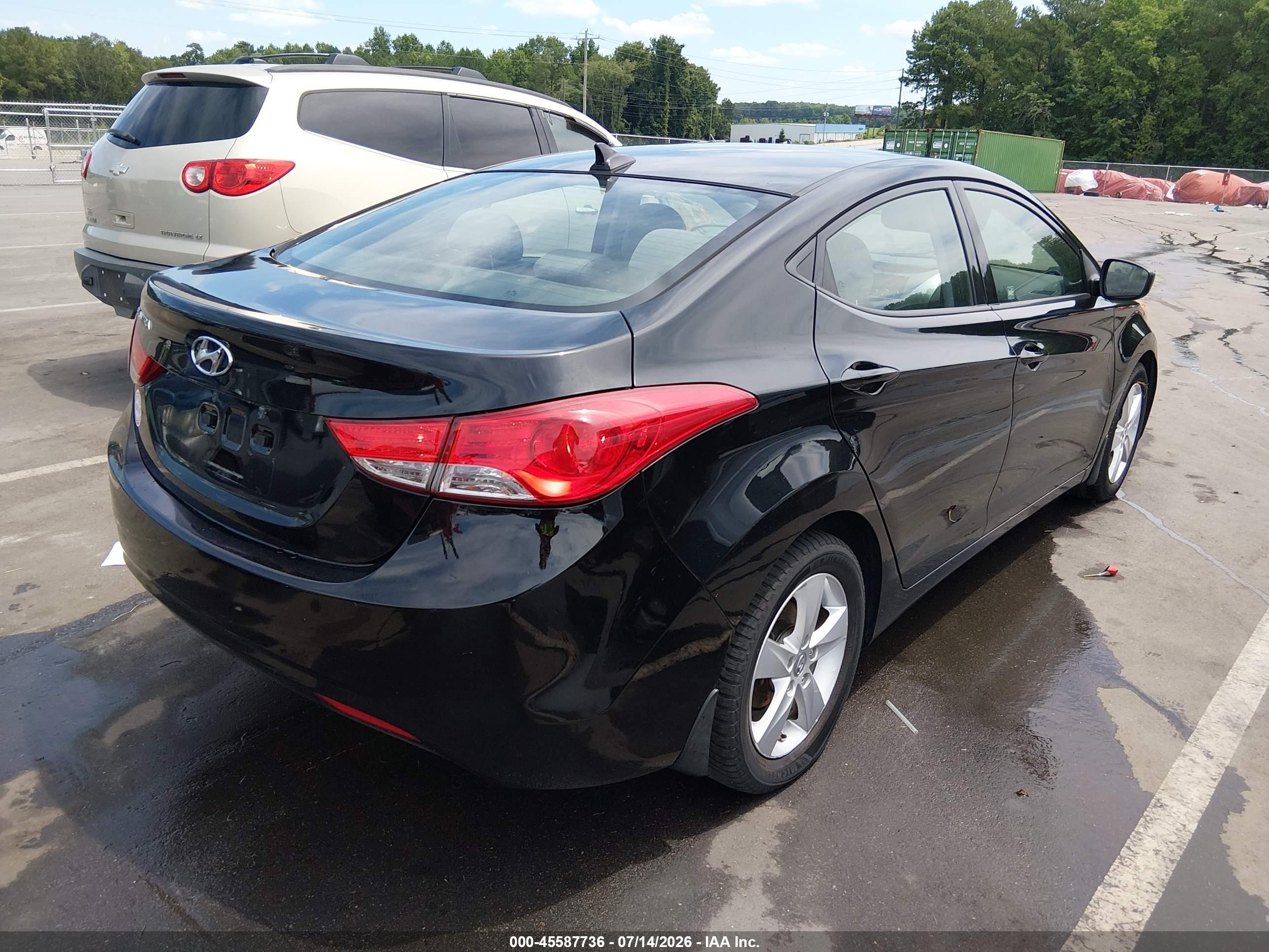 2013 Hyundai Elantra Gls Черный vin: 5NPDH4AE0DH383832