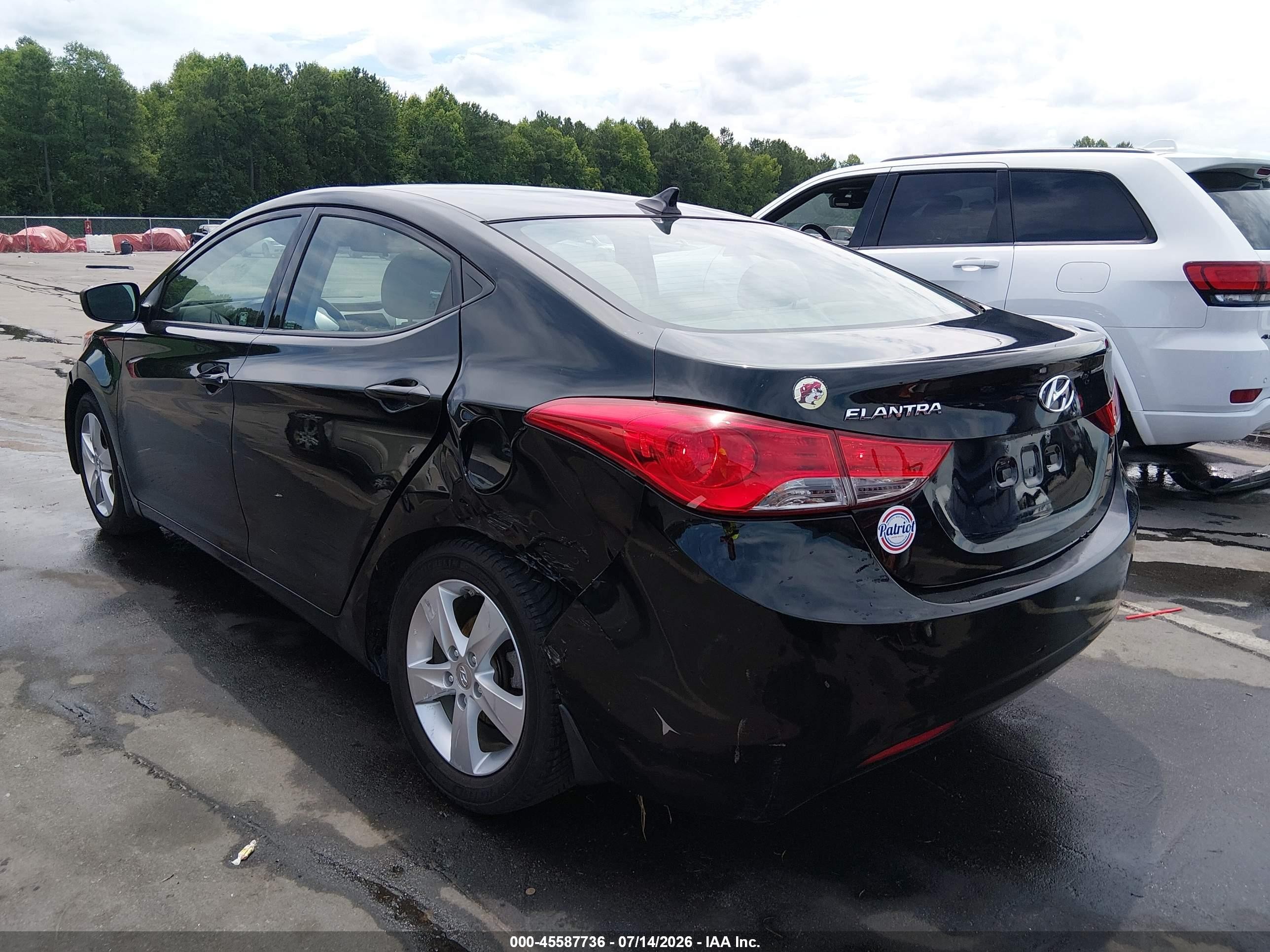 2013 Hyundai Elantra Gls Черный vin: 5NPDH4AE0DH383832