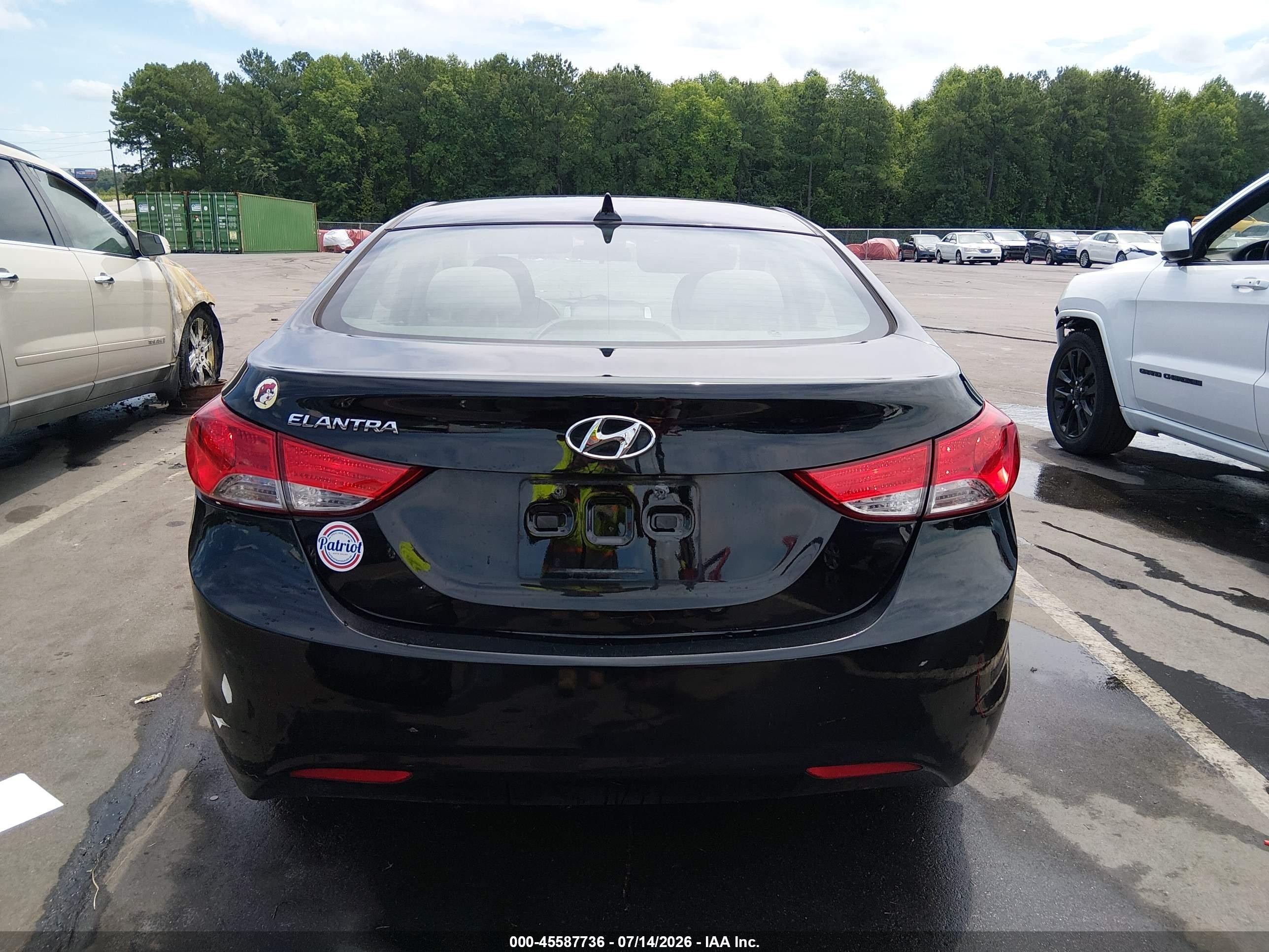 2013 Hyundai Elantra Gls Черный vin: 5NPDH4AE0DH383832