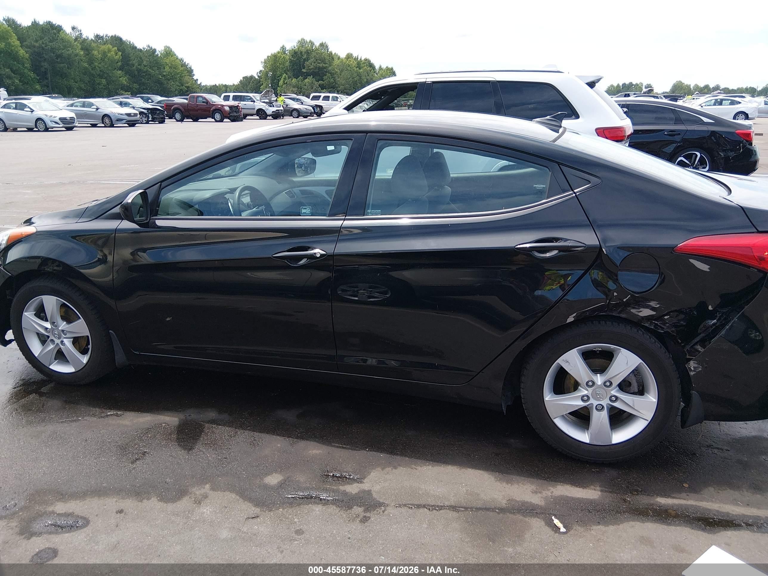 2013 Hyundai Elantra Gls Черный vin: 5NPDH4AE0DH383832