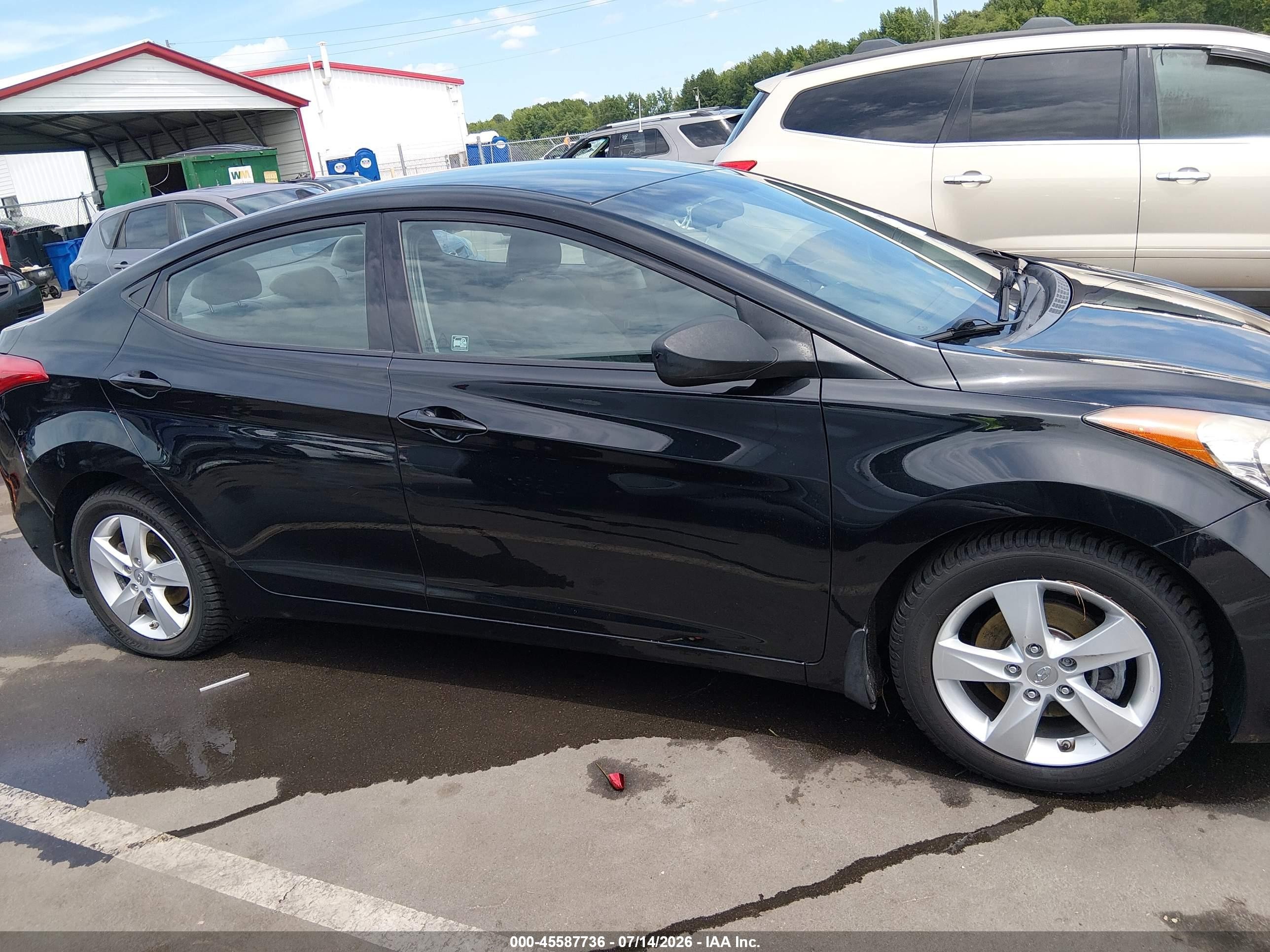 2013 Hyundai Elantra Gls Черный vin: 5NPDH4AE0DH383832