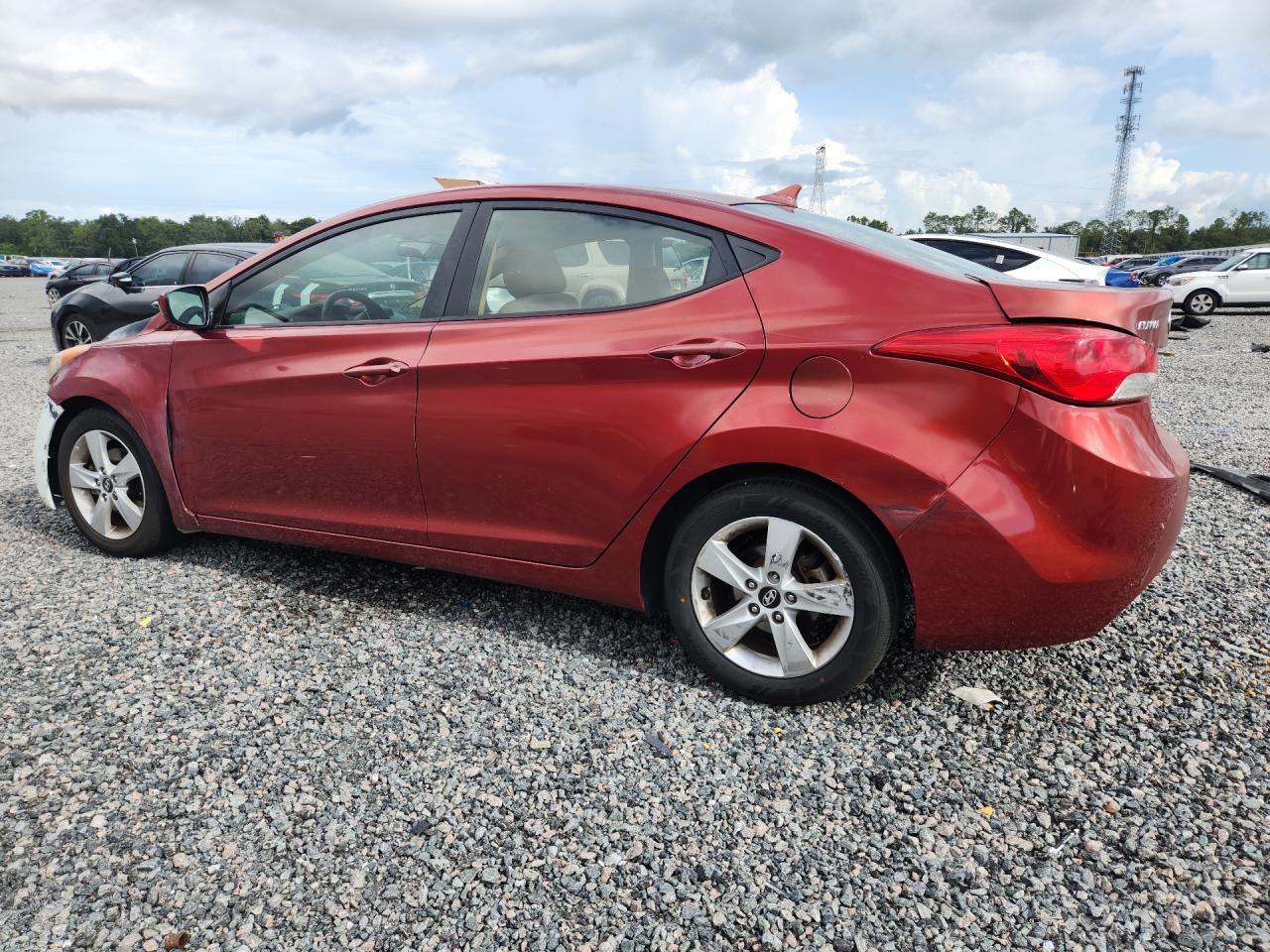 2013 Hyundai Elantra Gls Burgundy vin: 5NPDH4AE0DH386231
