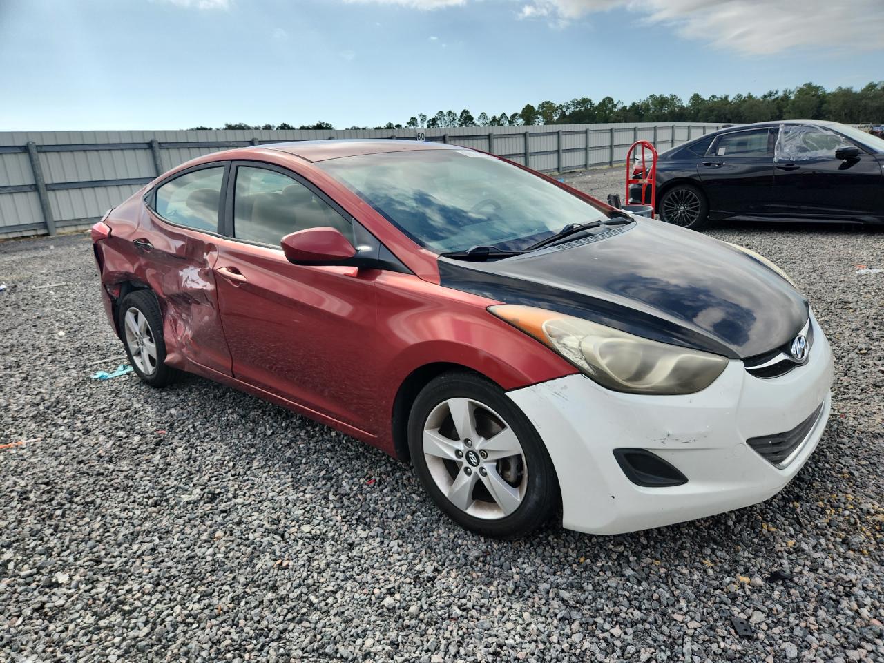 2013 Hyundai Elantra Gls Burgundy vin: 5NPDH4AE0DH386231