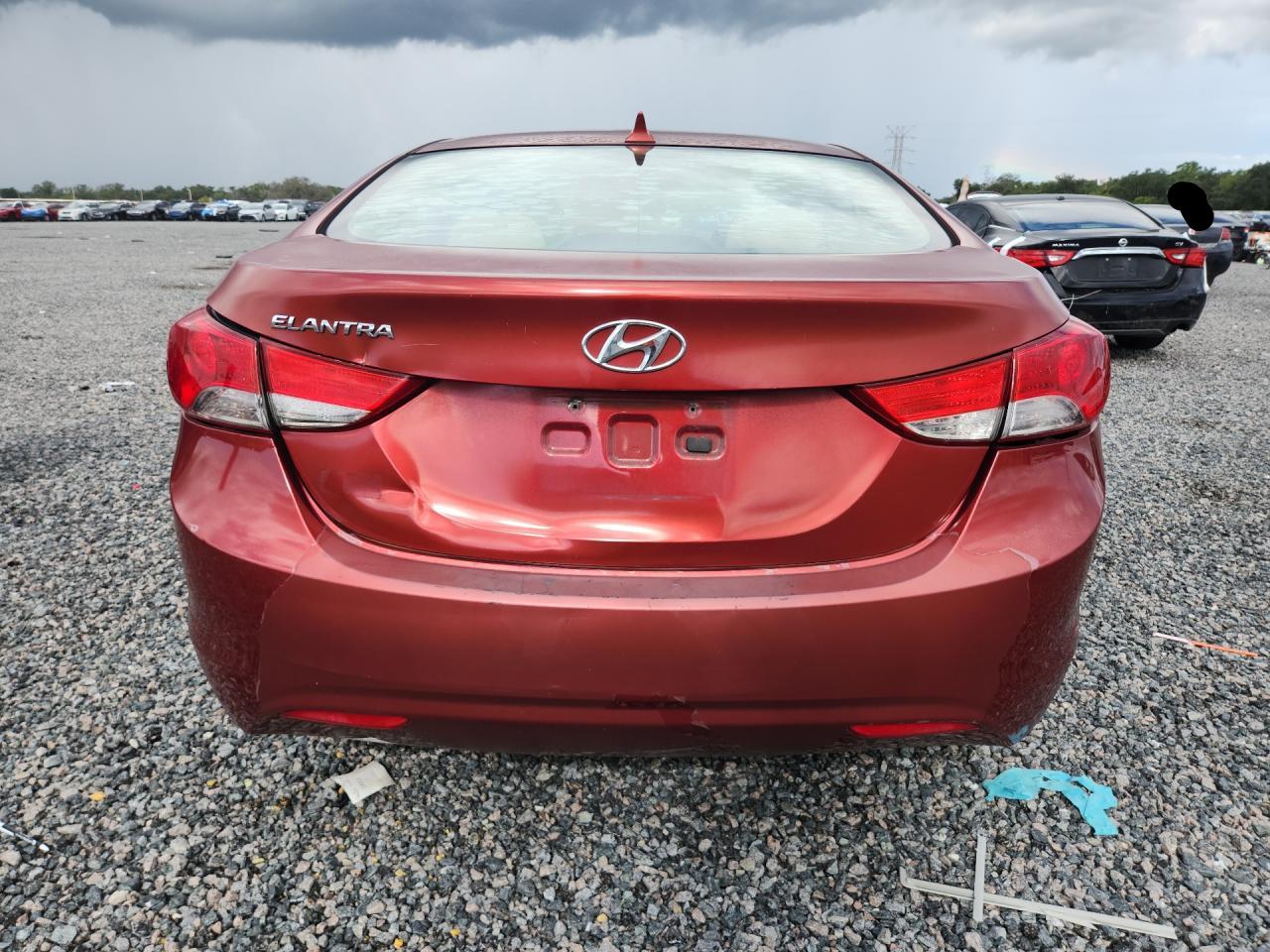 2013 Hyundai Elantra Gls Burgundy vin: 5NPDH4AE0DH386231
