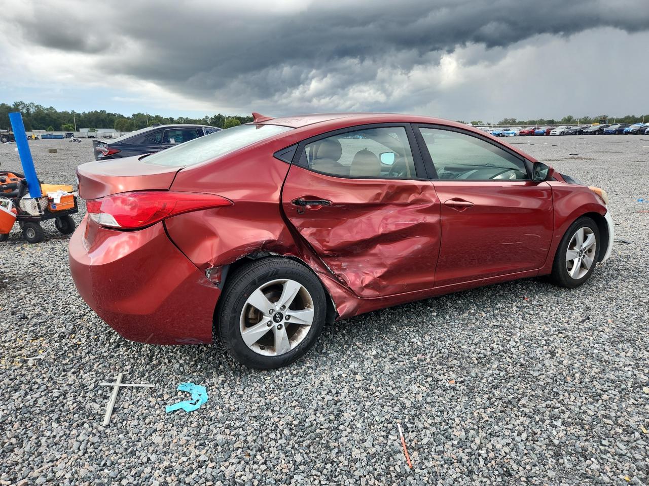 2013 Hyundai Elantra Gls Burgundy vin: 5NPDH4AE0DH386231