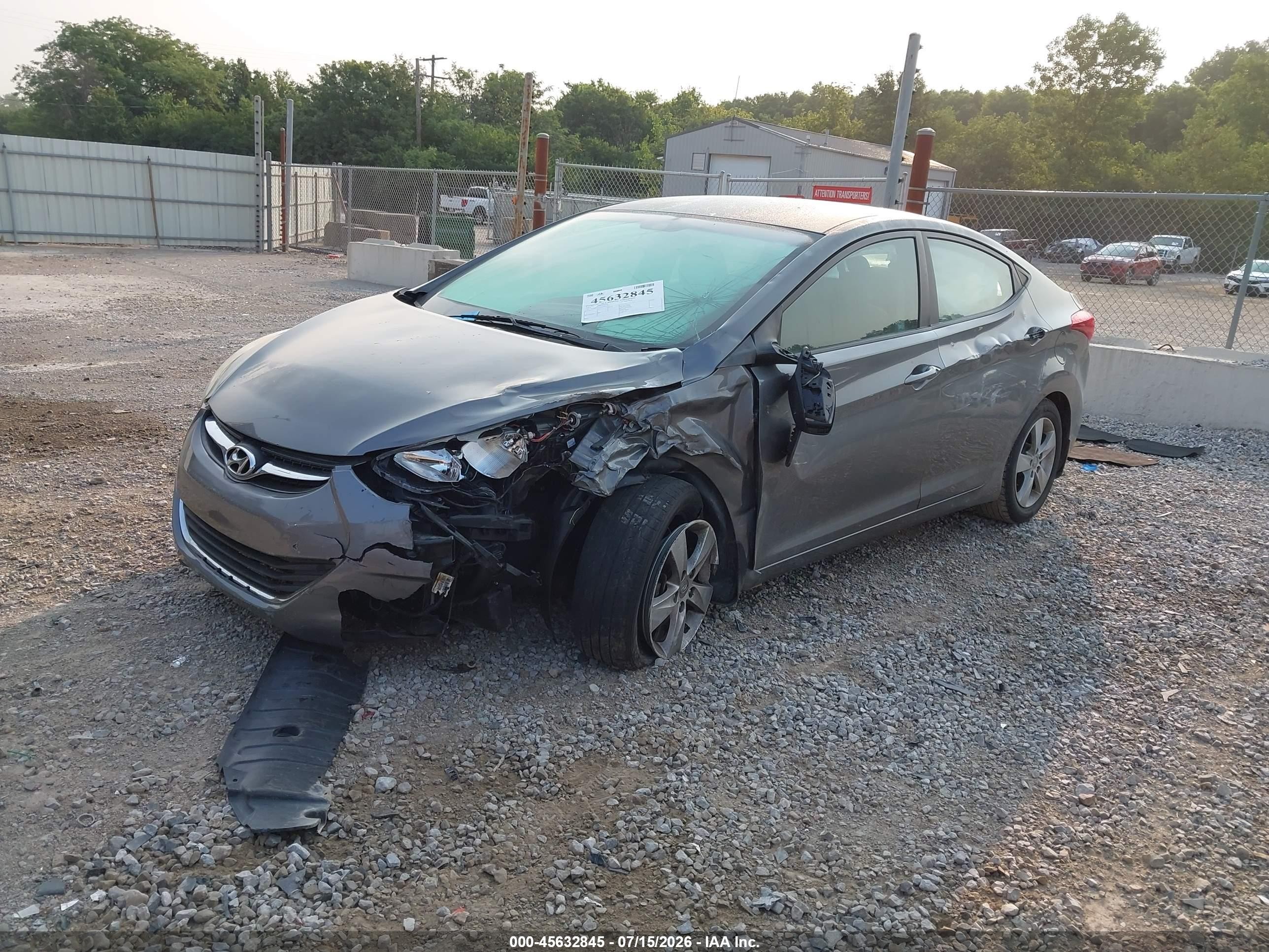2013 Hyundai Elantra Gls Gray vin: 5NPDH4AE0DH390232