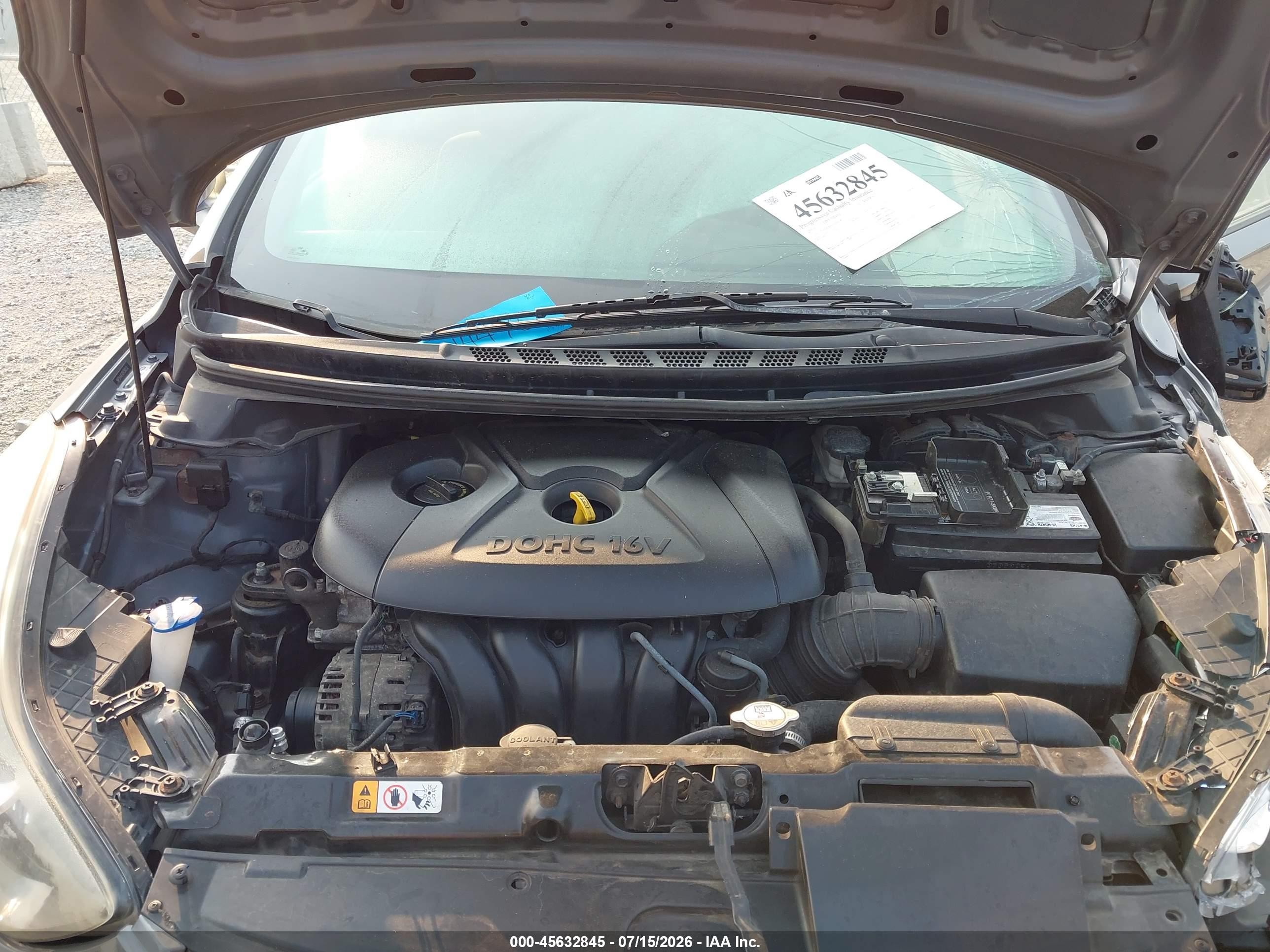 2013 Hyundai Elantra Gls Gray vin: 5NPDH4AE0DH390232