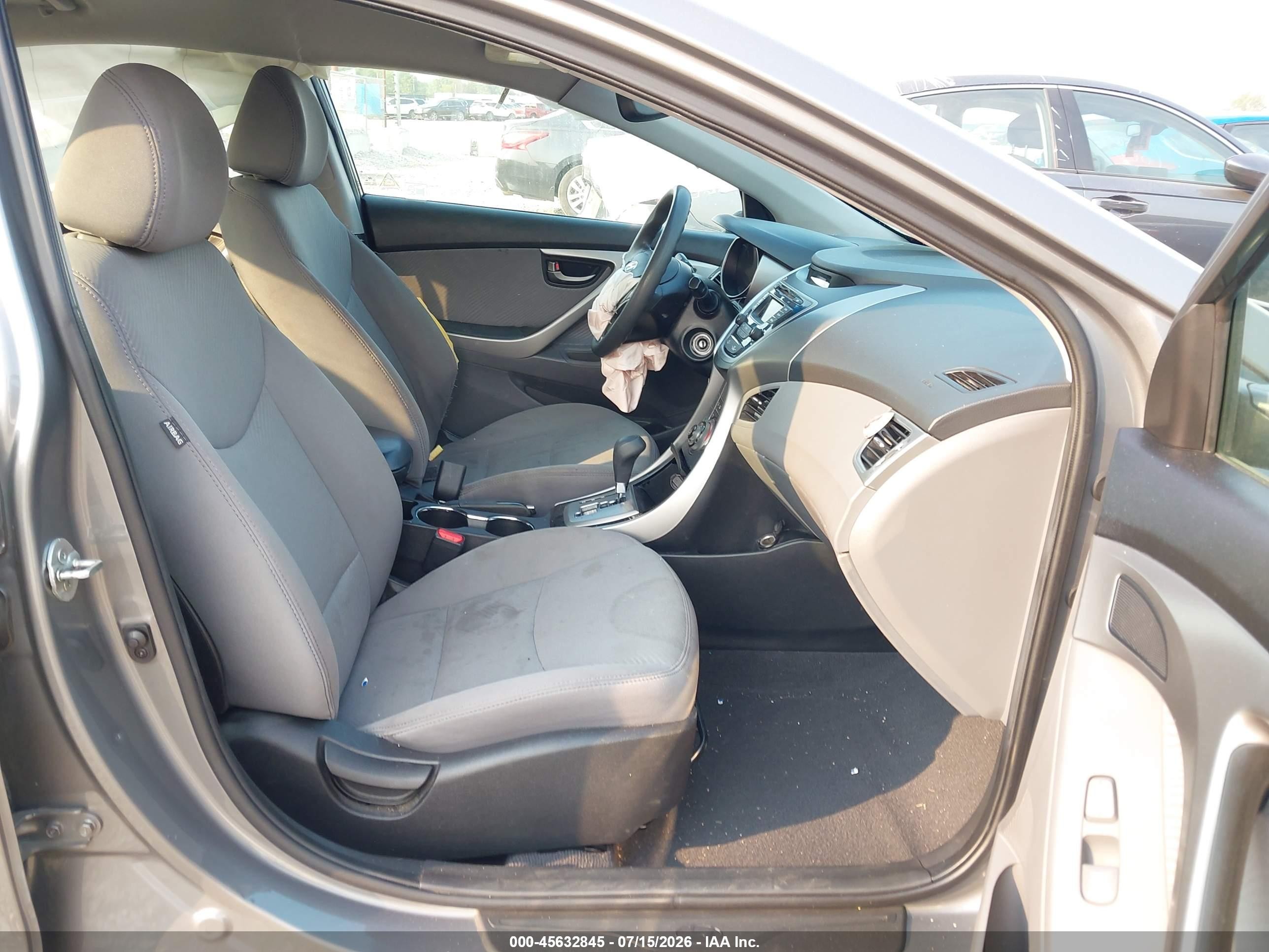 2013 Hyundai Elantra Gls Gray vin: 5NPDH4AE0DH390232