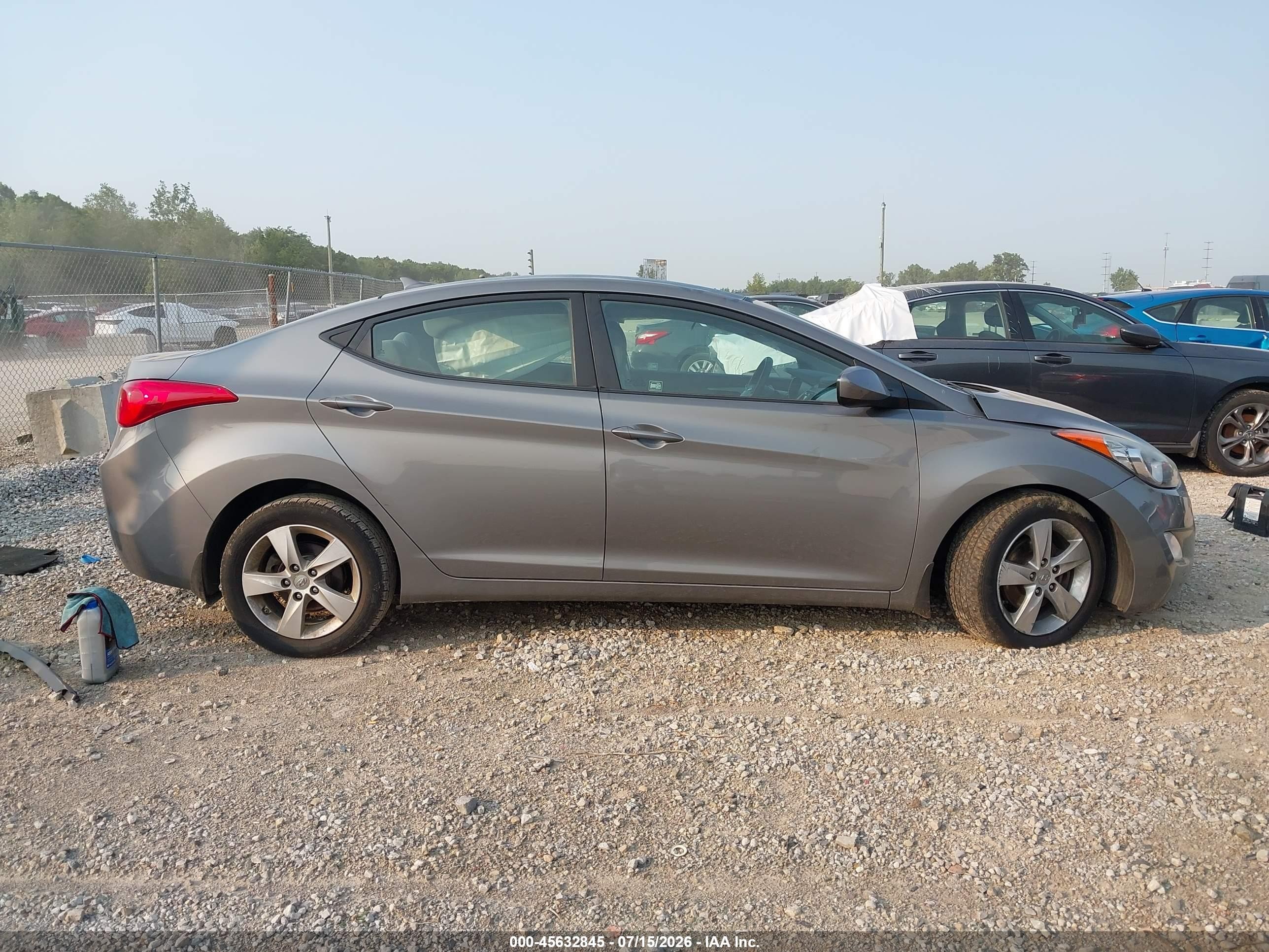 2013 Hyundai Elantra Gls Gray vin: 5NPDH4AE0DH390232