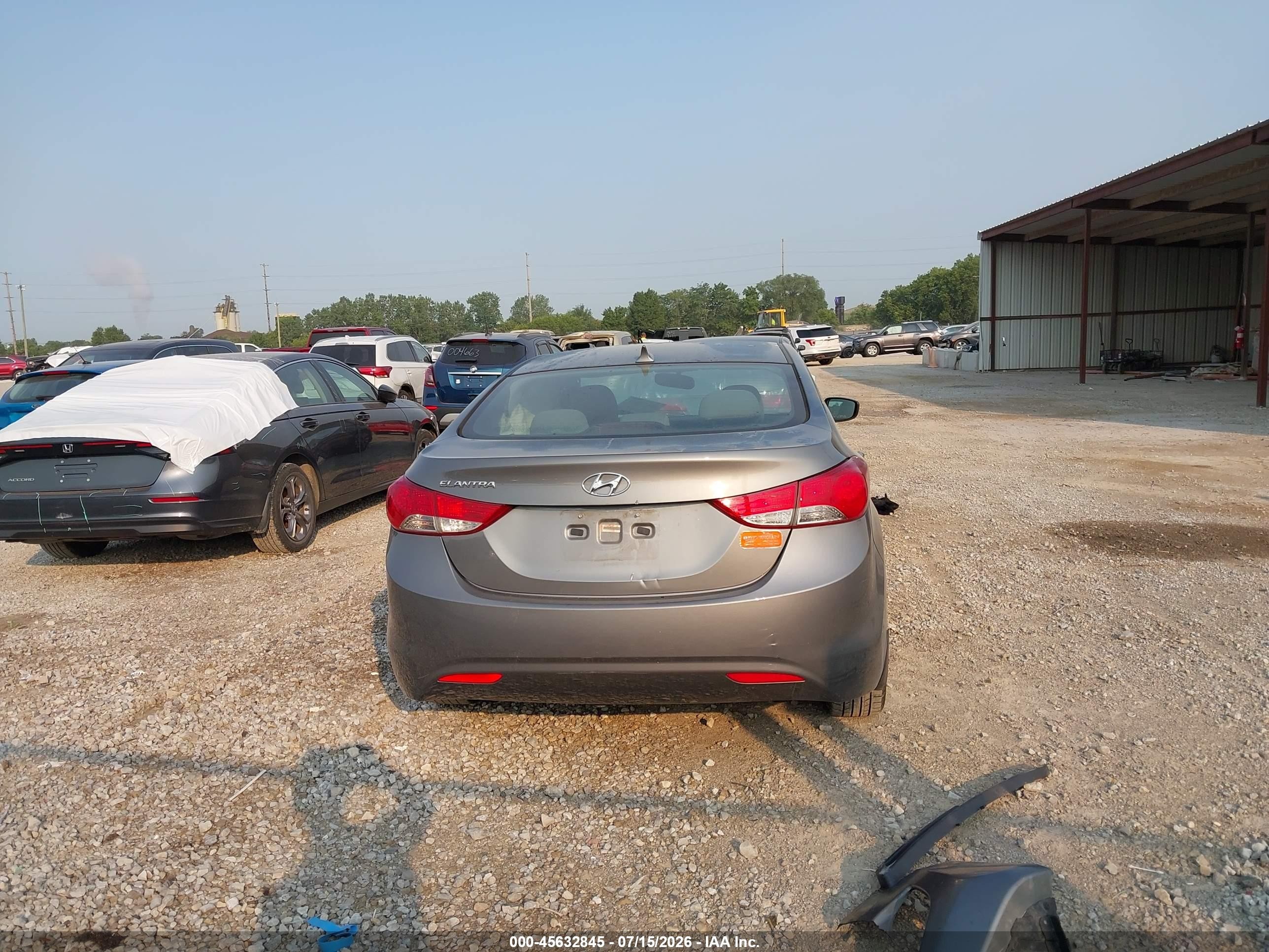 2013 Hyundai Elantra Gls Gray vin: 5NPDH4AE0DH390232