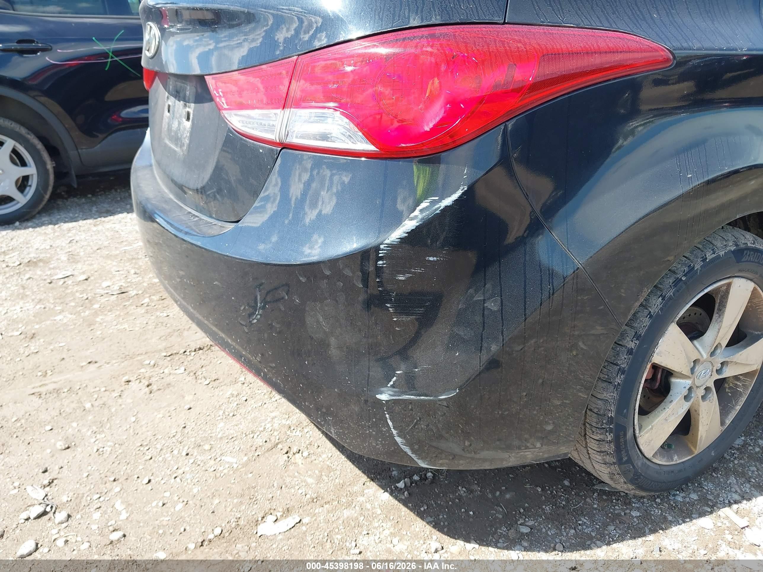 2013 Hyundai Elantra Gls Black vin: 5NPDH4AE0DH395656