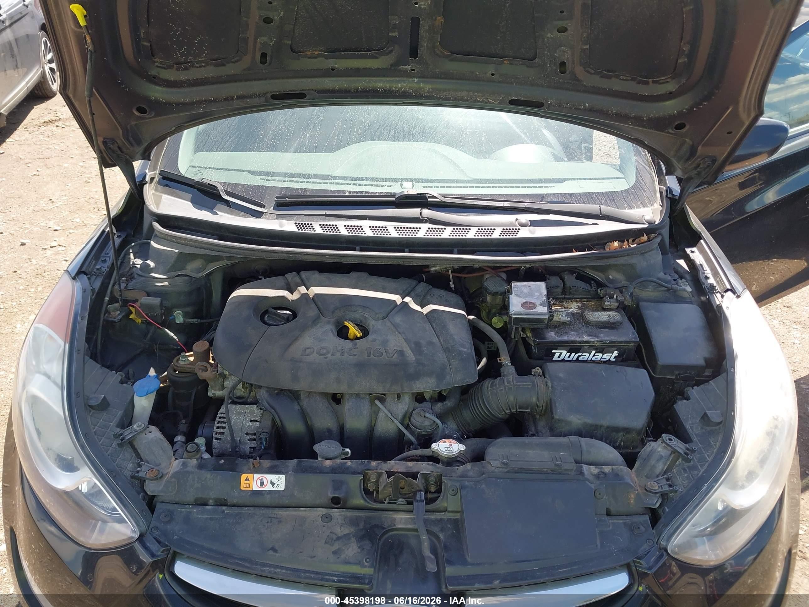 2013 Hyundai Elantra Gls Black vin: 5NPDH4AE0DH395656