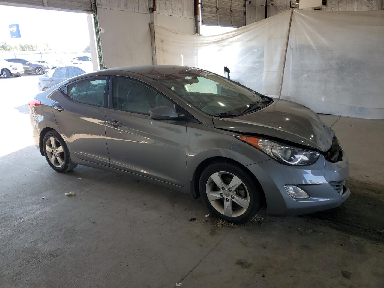 2013 Hyundai Elantra Gls Gray vin: 5NPDH4AE0DH403738