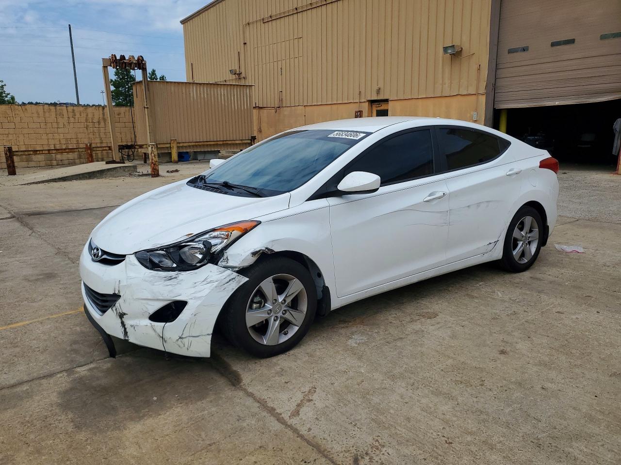 2013 Hyundai Elantra Gls White vin: 5NPDH4AE0DH404078