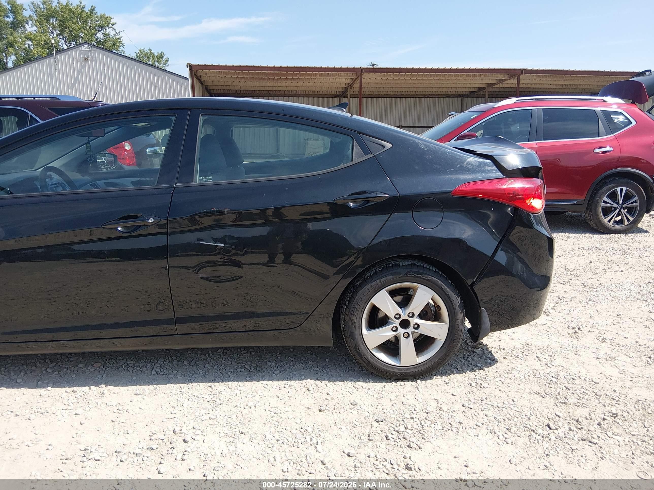 2013 Hyundai Elantra Gls Black vin: 5NPDH4AE0DH408390