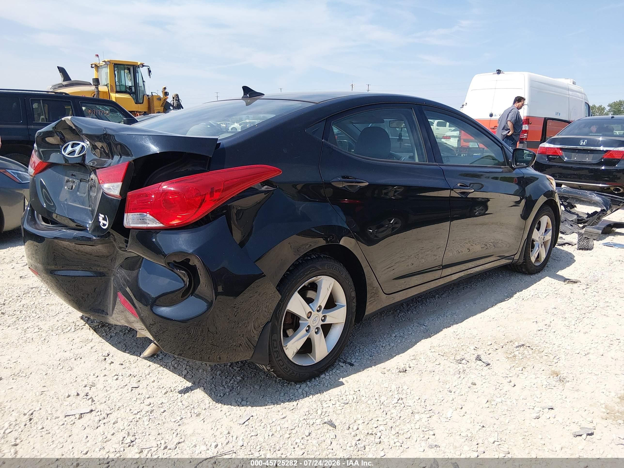 2013 Hyundai Elantra Gls Black vin: 5NPDH4AE0DH408390