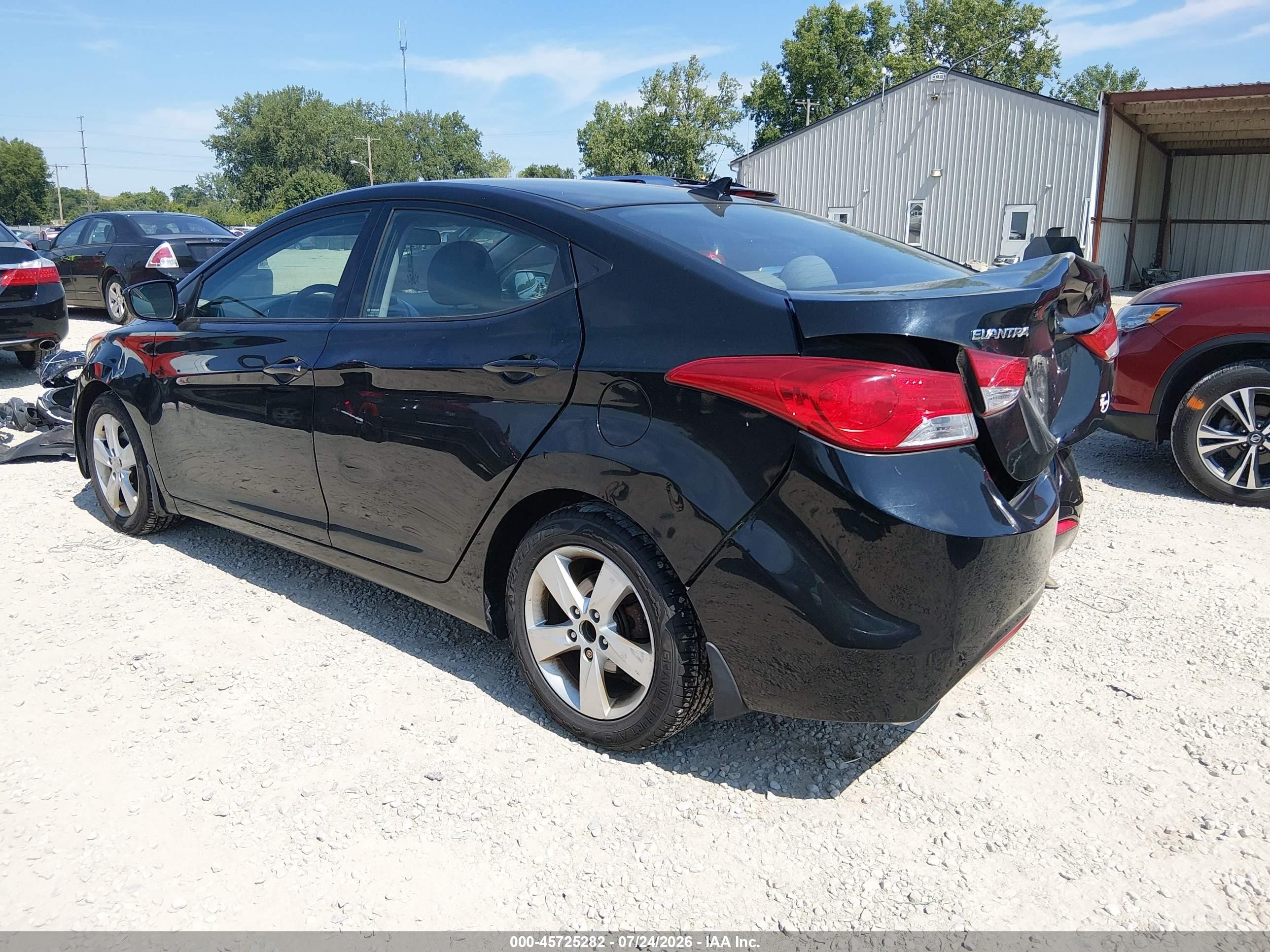 2013 Hyundai Elantra Gls Black vin: 5NPDH4AE0DH408390