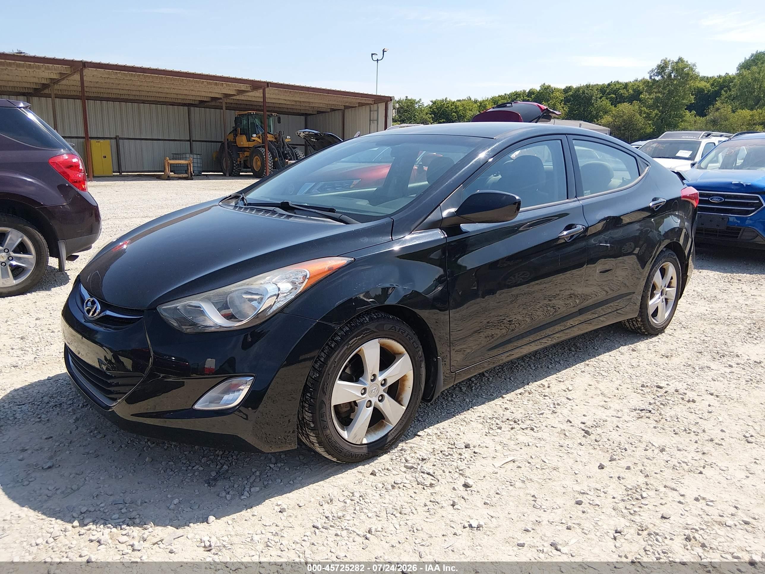 2013 Hyundai Elantra Gls Black vin: 5NPDH4AE0DH408390