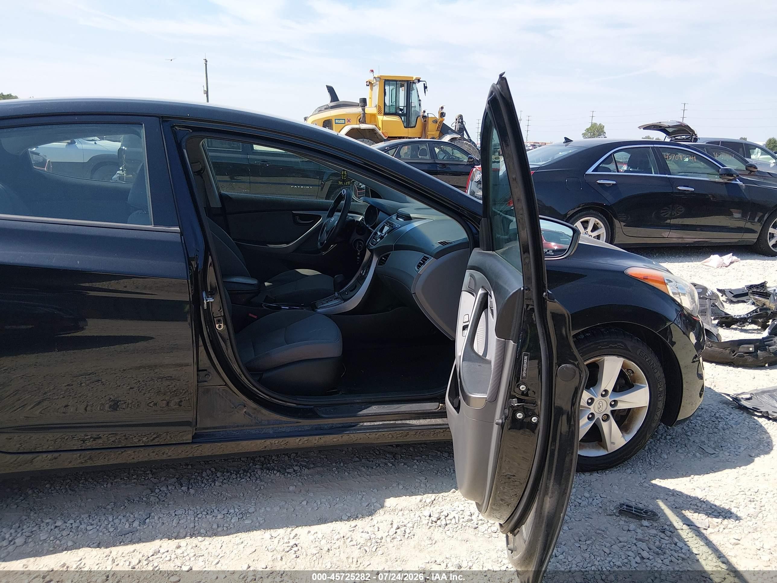 2013 Hyundai Elantra Gls Black vin: 5NPDH4AE0DH408390