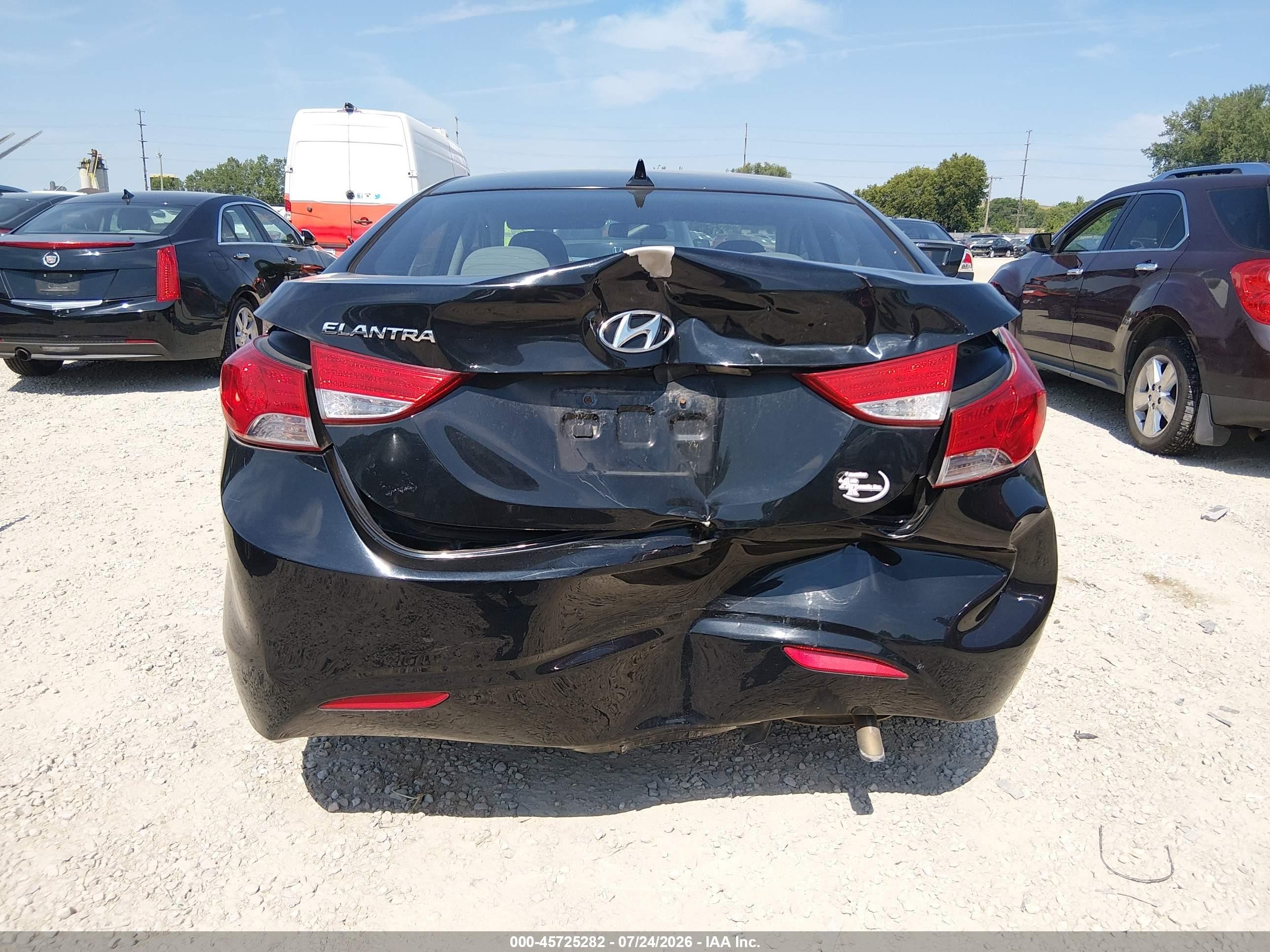 2013 Hyundai Elantra Gls Black vin: 5NPDH4AE0DH408390