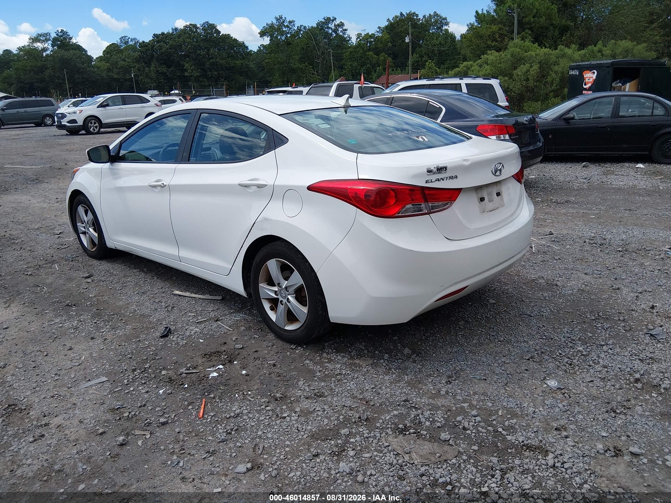2013 Hyundai Elantra Gls Белый vin: 5NPDH4AE0DH409054