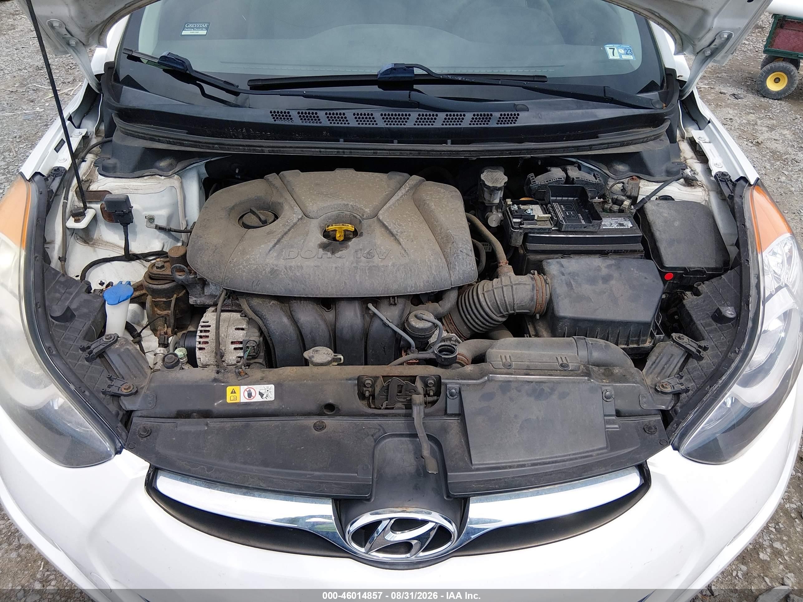 2013 Hyundai Elantra Gls Белый vin: 5NPDH4AE0DH409054