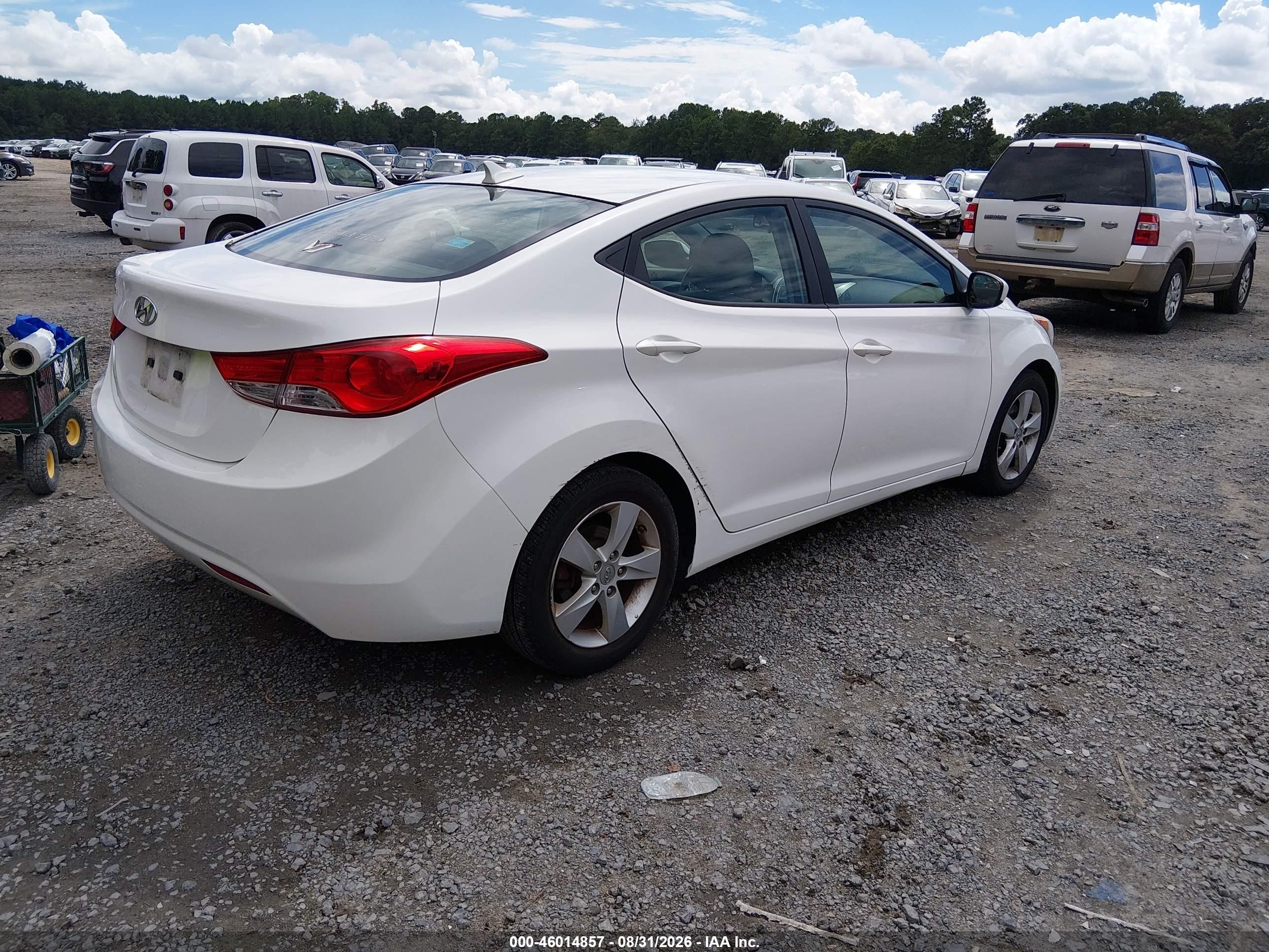 2013 Hyundai Elantra Gls Белый vin: 5NPDH4AE0DH409054