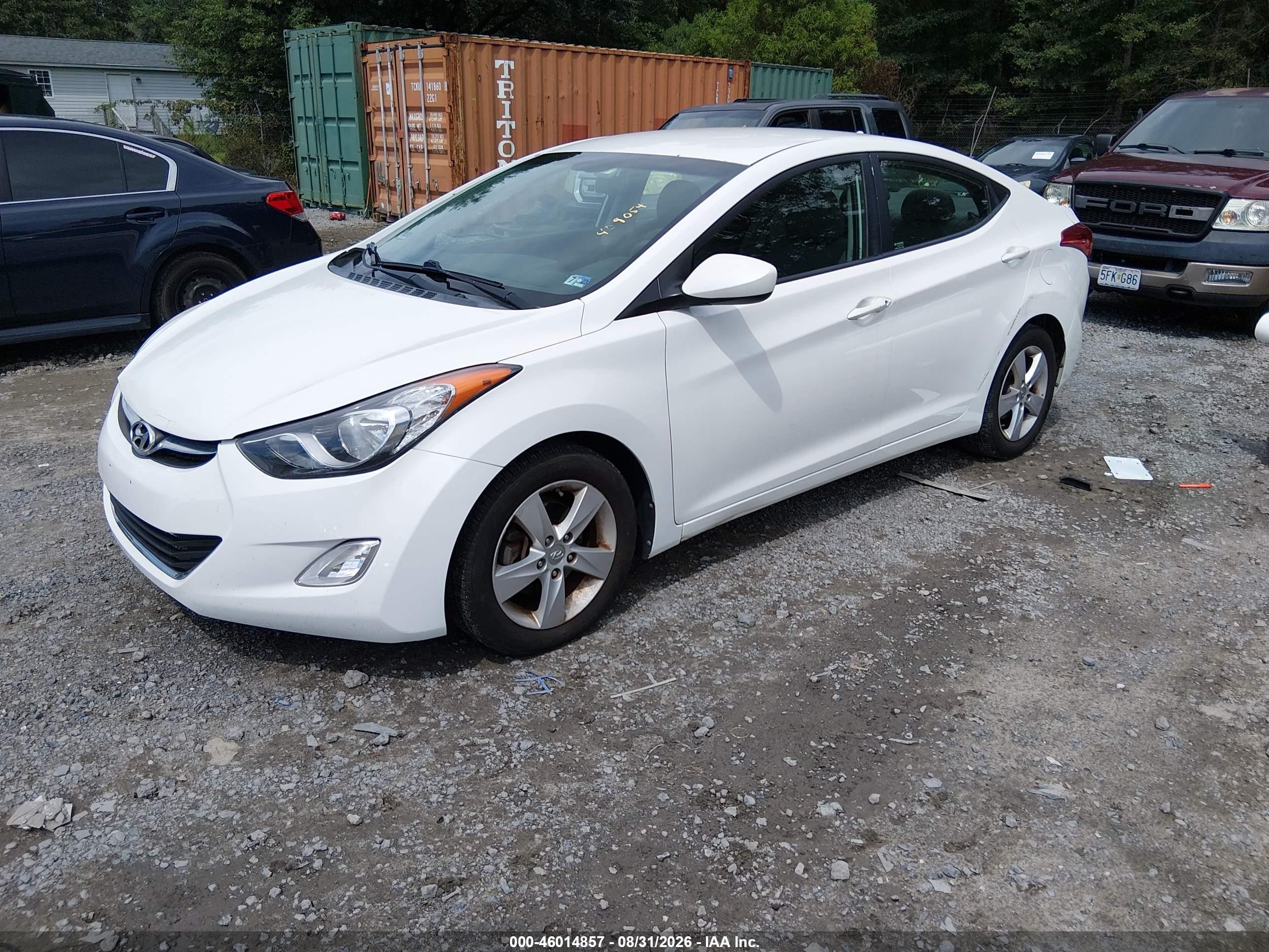 2013 Hyundai Elantra Gls Белый vin: 5NPDH4AE0DH409054