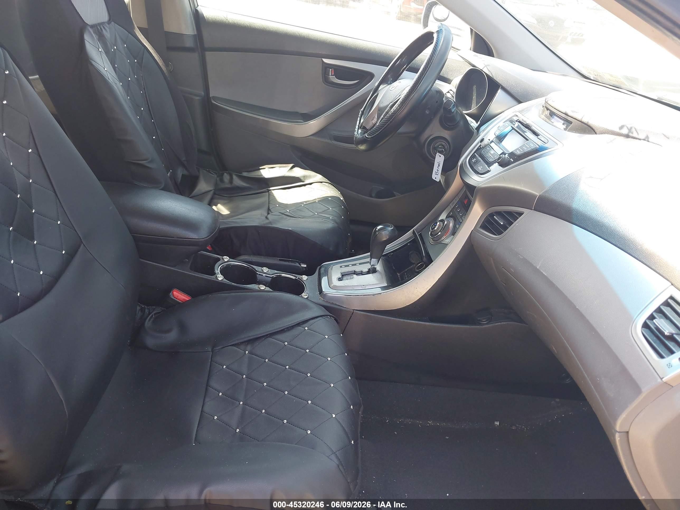 2013 Hyundai Elantra Gls Gray vin: 5NPDH4AE0DH412052