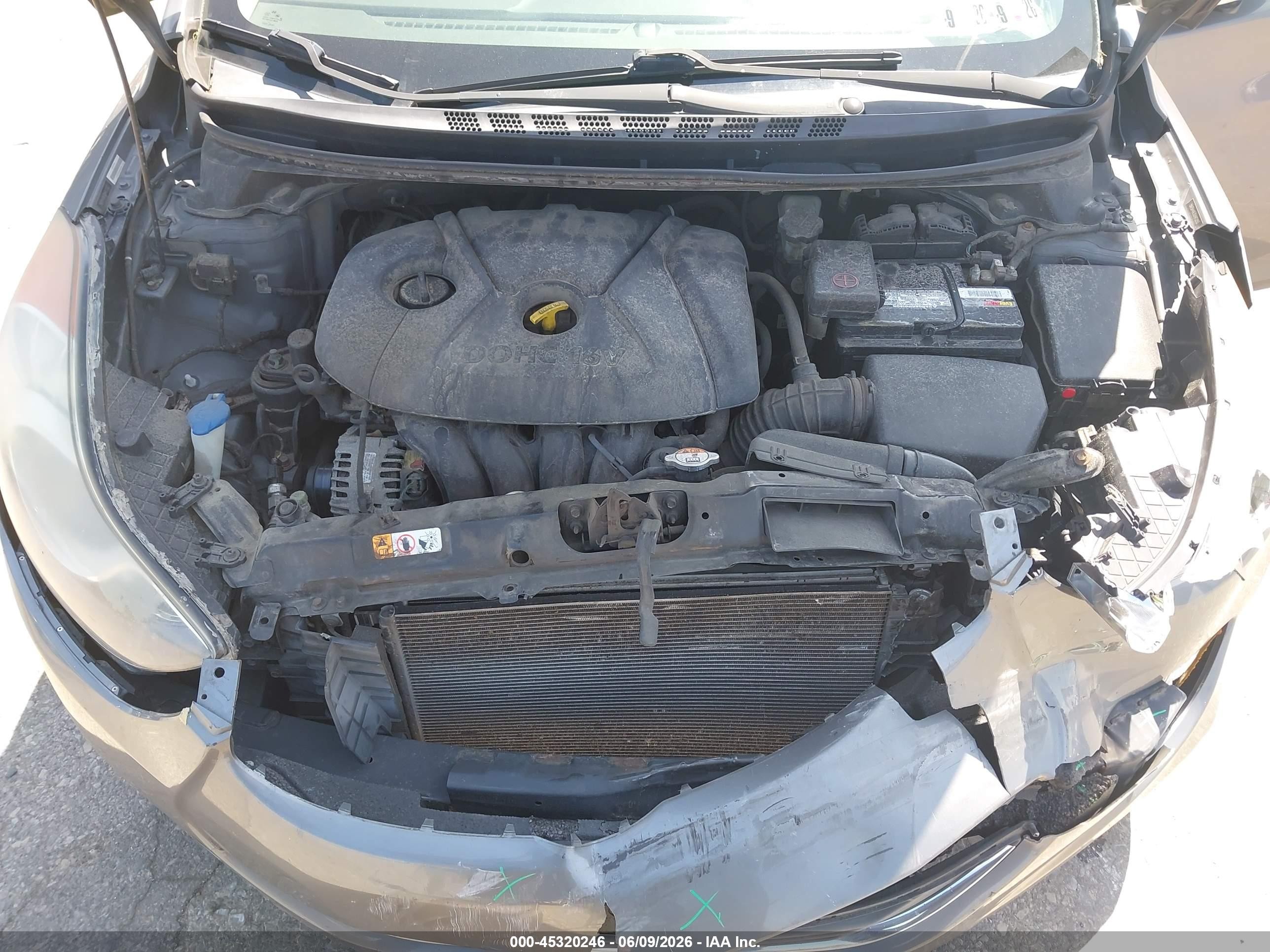 2013 Hyundai Elantra Gls Gray vin: 5NPDH4AE0DH412052