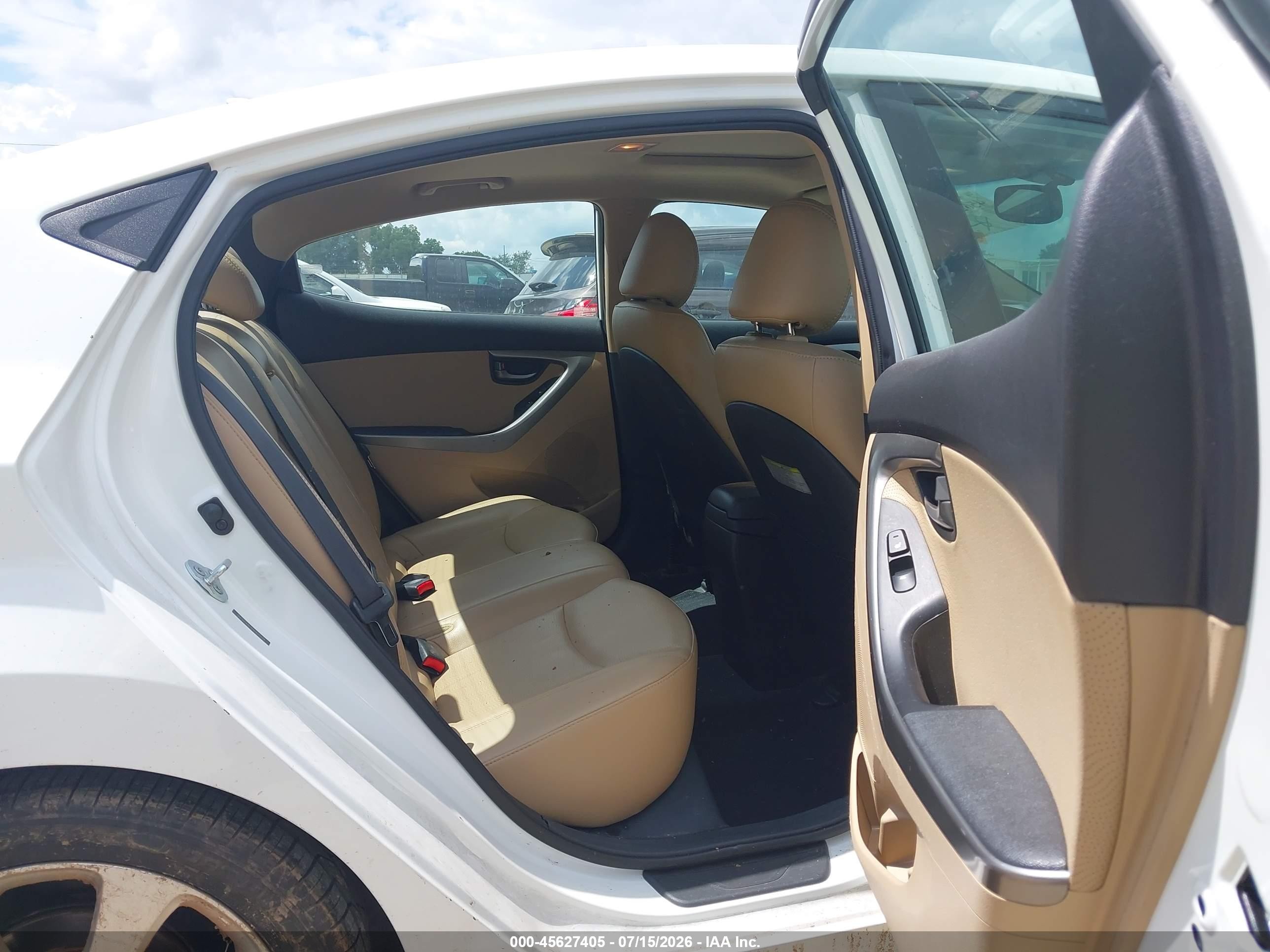 2013 Hyundai Elantra Limited White vin: 5NPDH4AE0DH425934