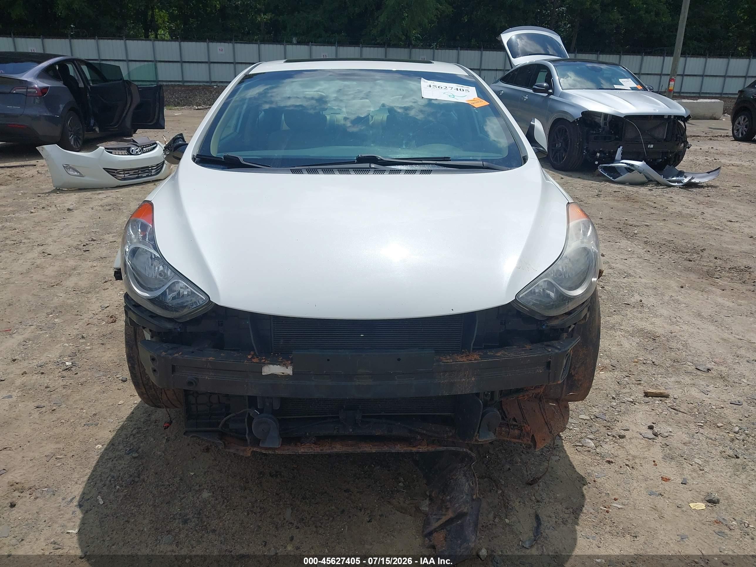 2013 Hyundai Elantra Limited White vin: 5NPDH4AE0DH425934