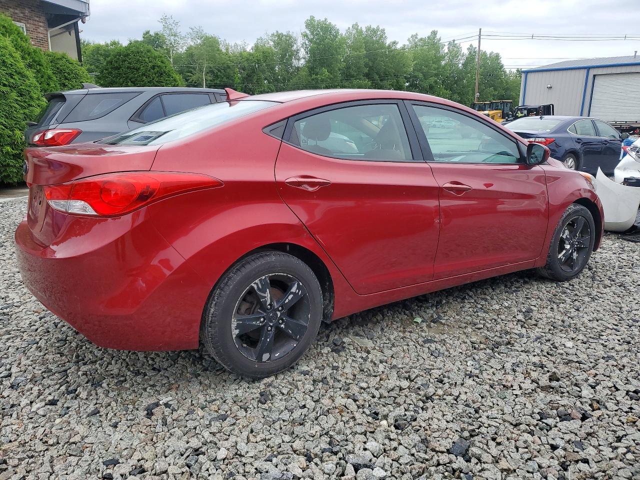 2013 Hyundai Elantra Gls Red vin: 5NPDH4AE0DH428462