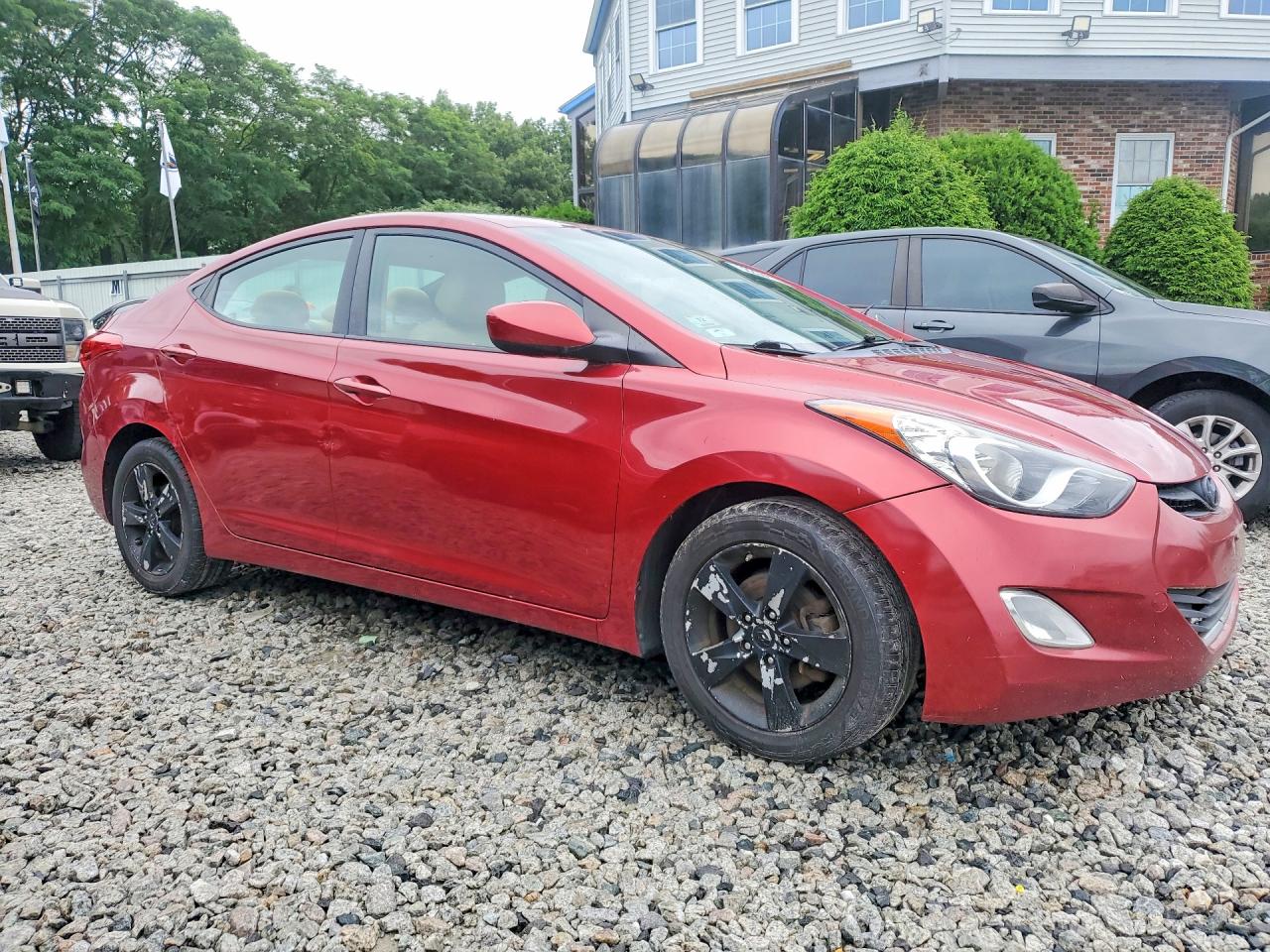 2013 Hyundai Elantra Gls Red vin: 5NPDH4AE0DH428462