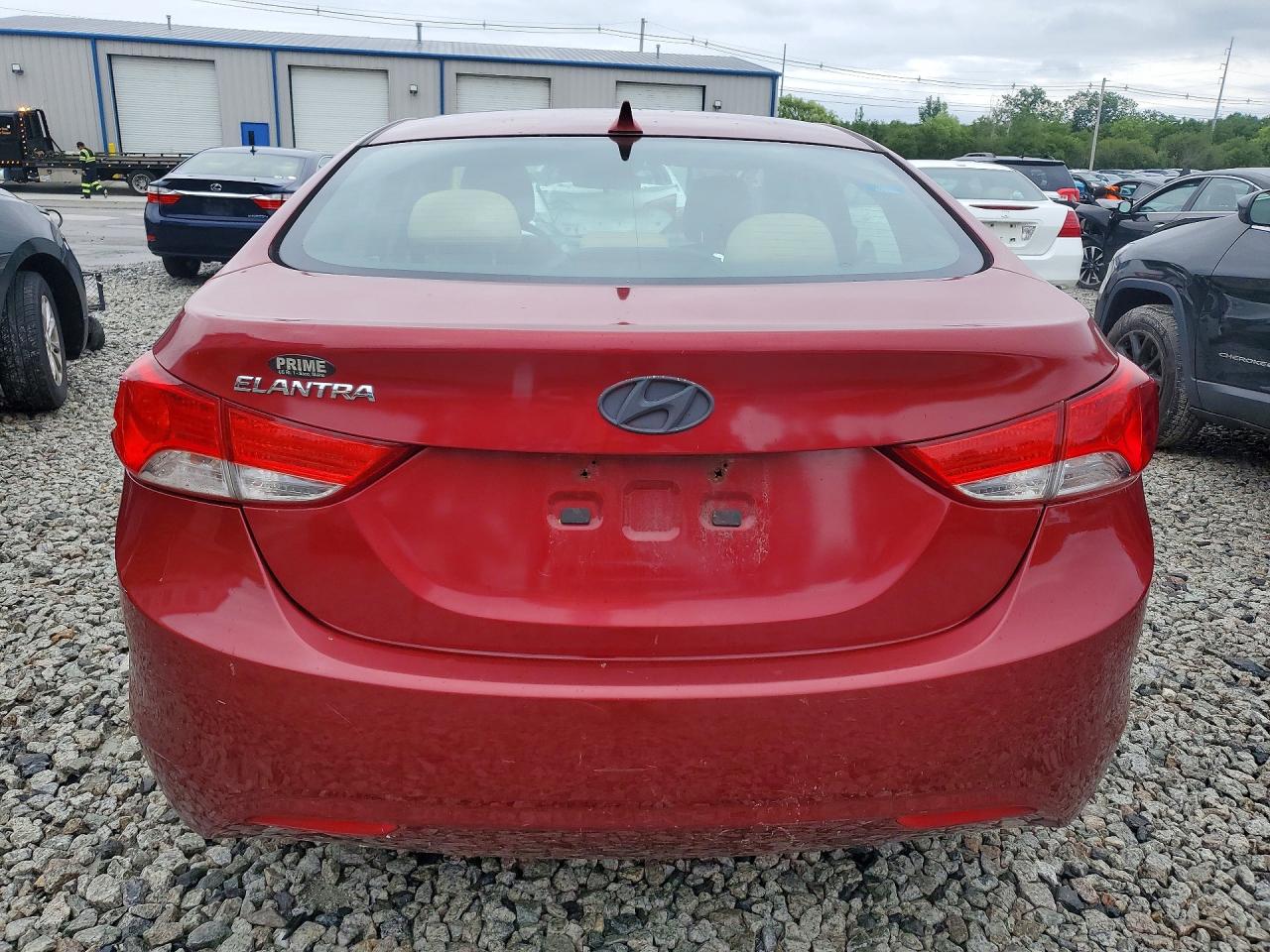 2013 Hyundai Elantra Gls Red vin: 5NPDH4AE0DH428462