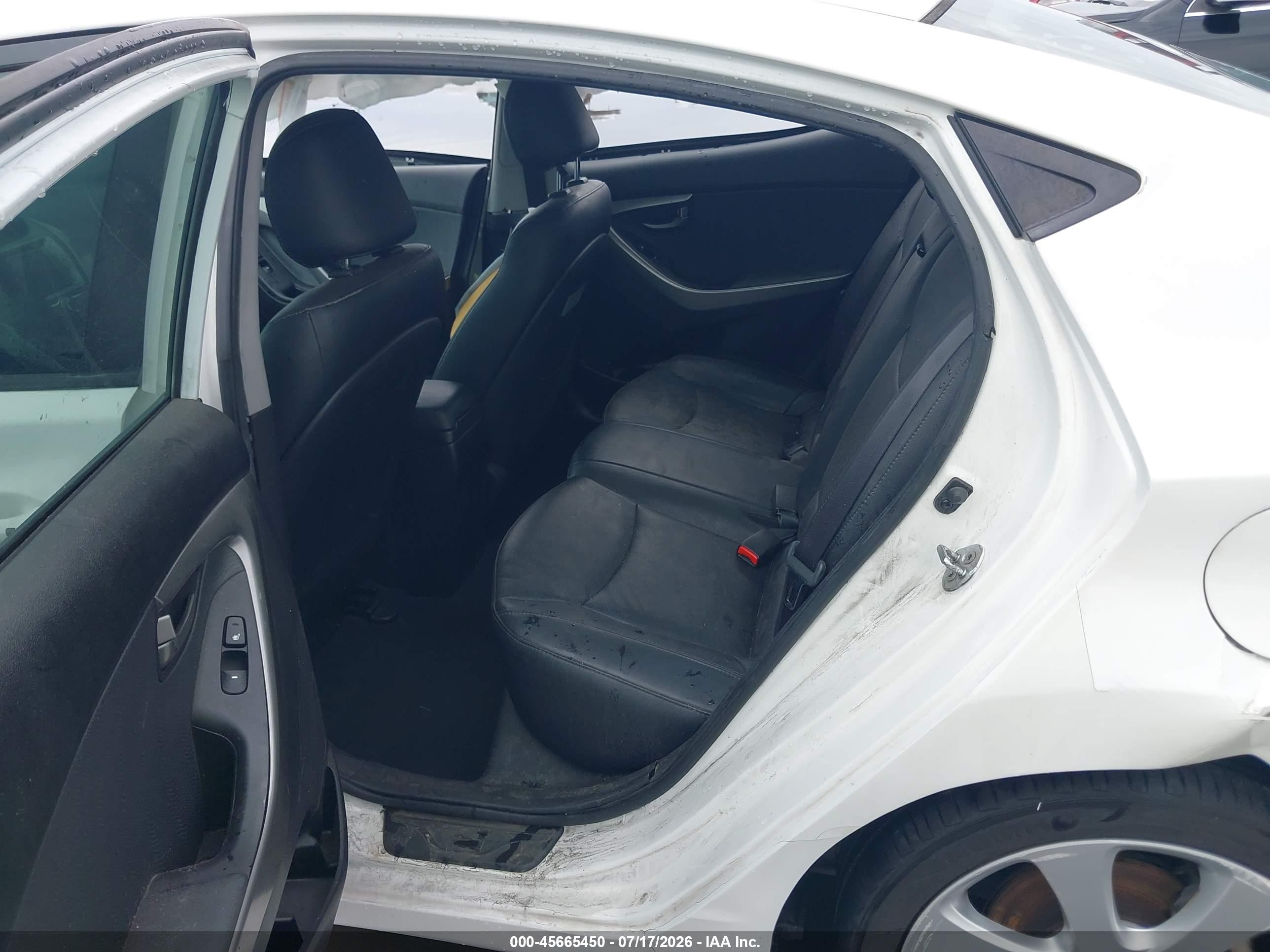 2013 Hyundai Elantra Limited White vin: 5NPDH4AE0DH431538