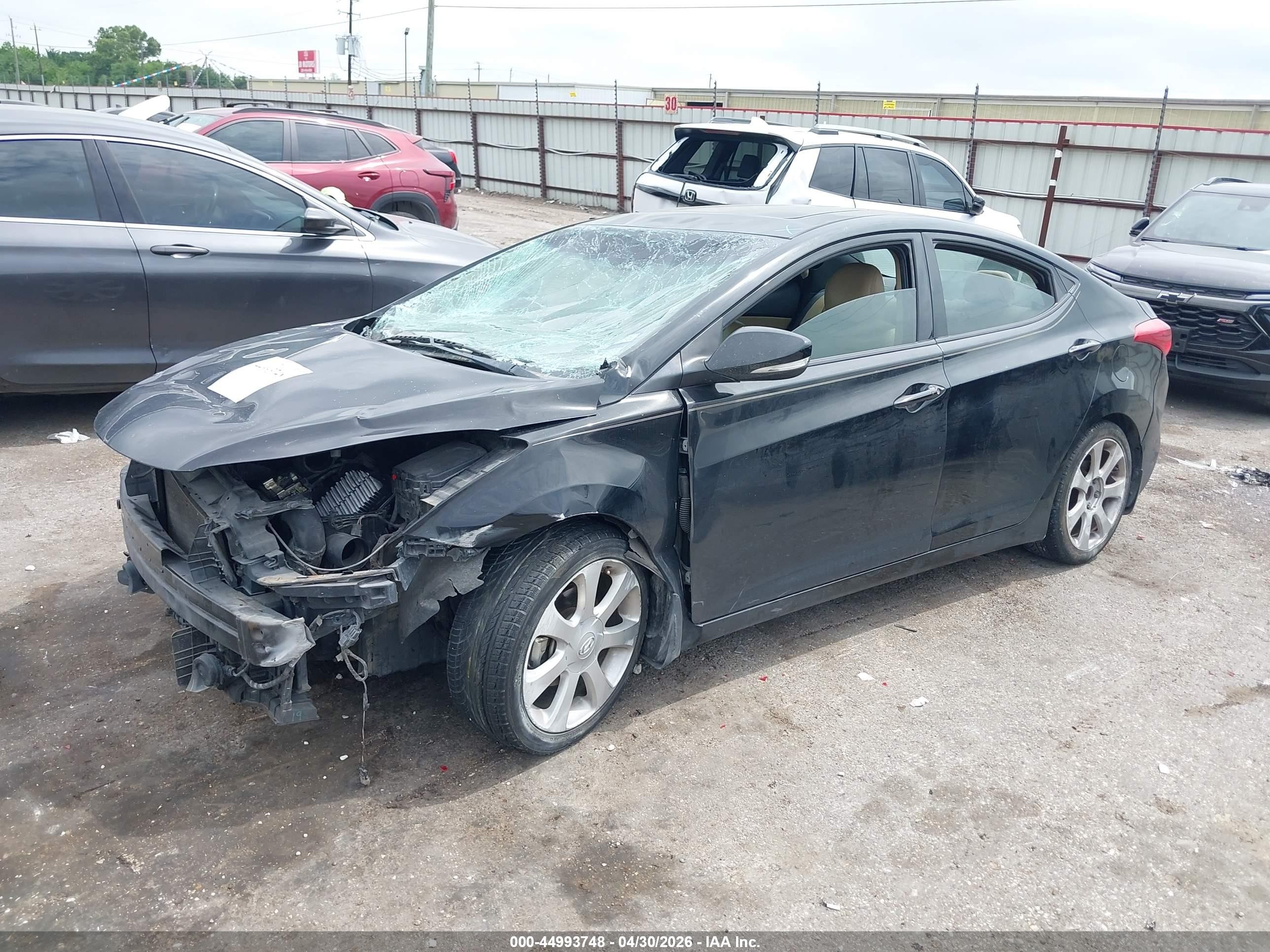 2013 Hyundai Elantra Limited Black vin: 5NPDH4AE0DH432172