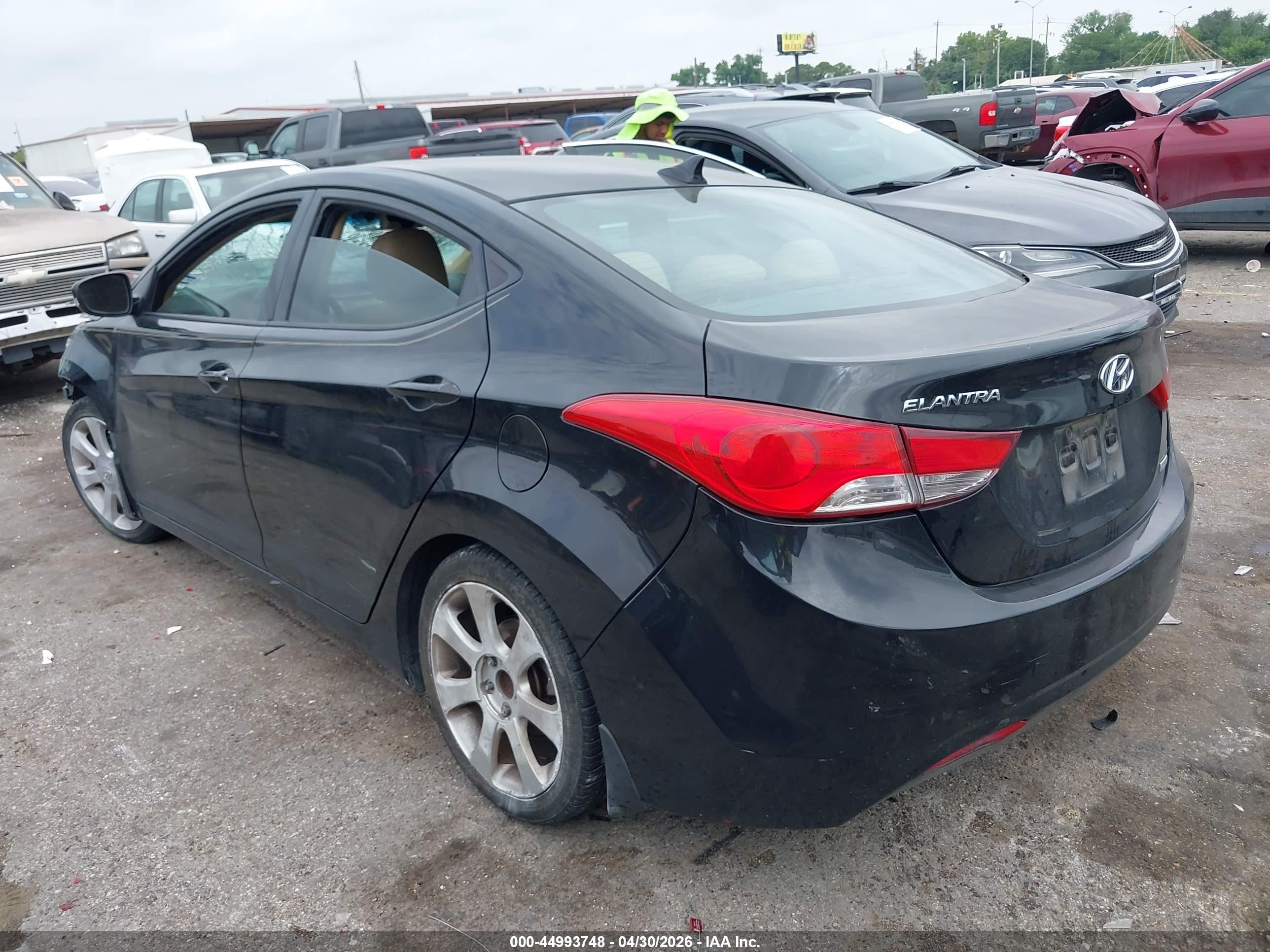 2013 Hyundai Elantra Limited Black vin: 5NPDH4AE0DH432172