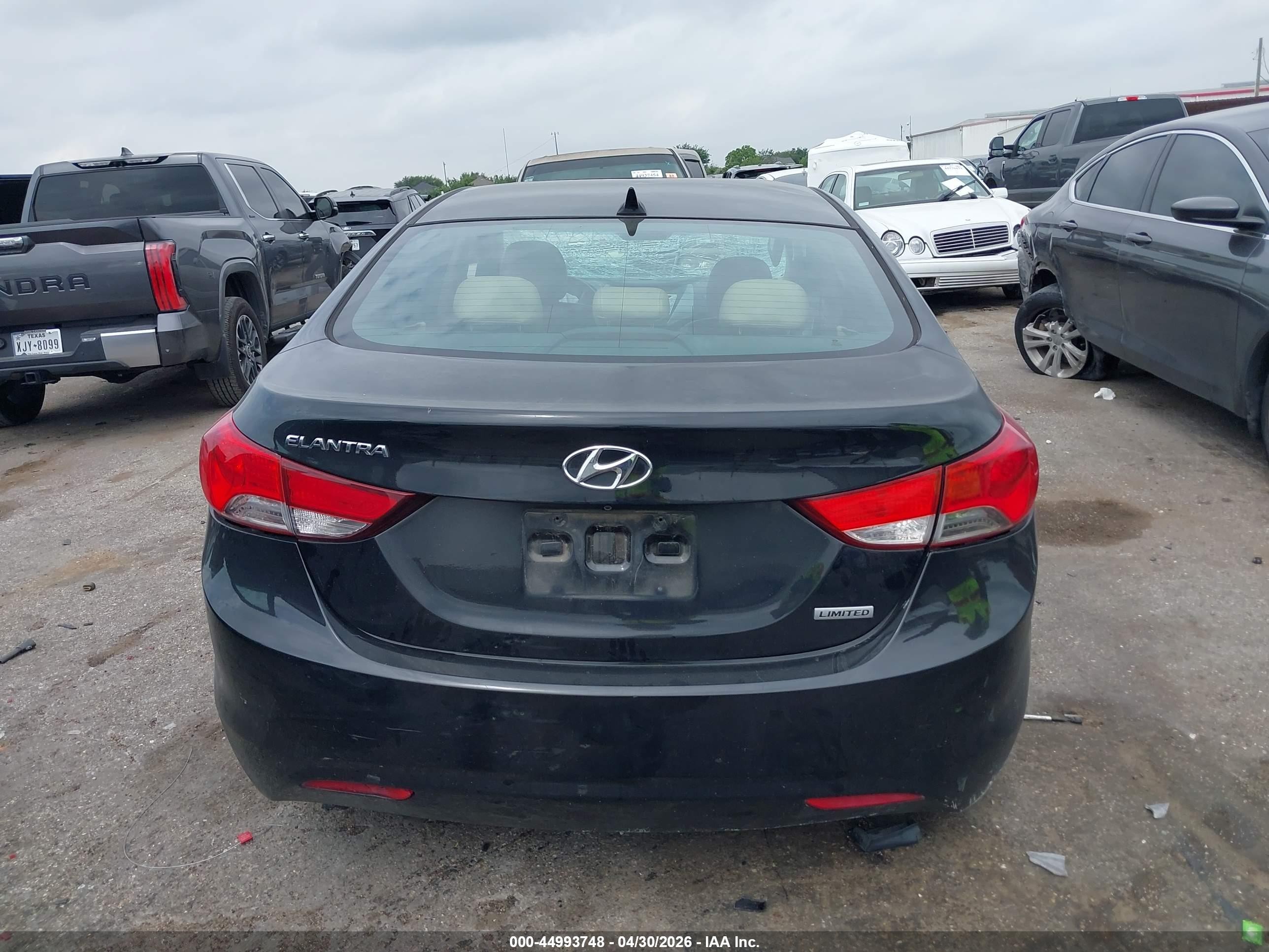 2013 Hyundai Elantra Limited Black vin: 5NPDH4AE0DH432172