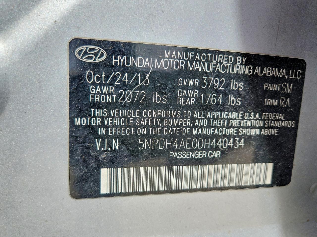 2013 Hyundai Elantra Gls Silver vin: 5NPDH4AE0DH440434