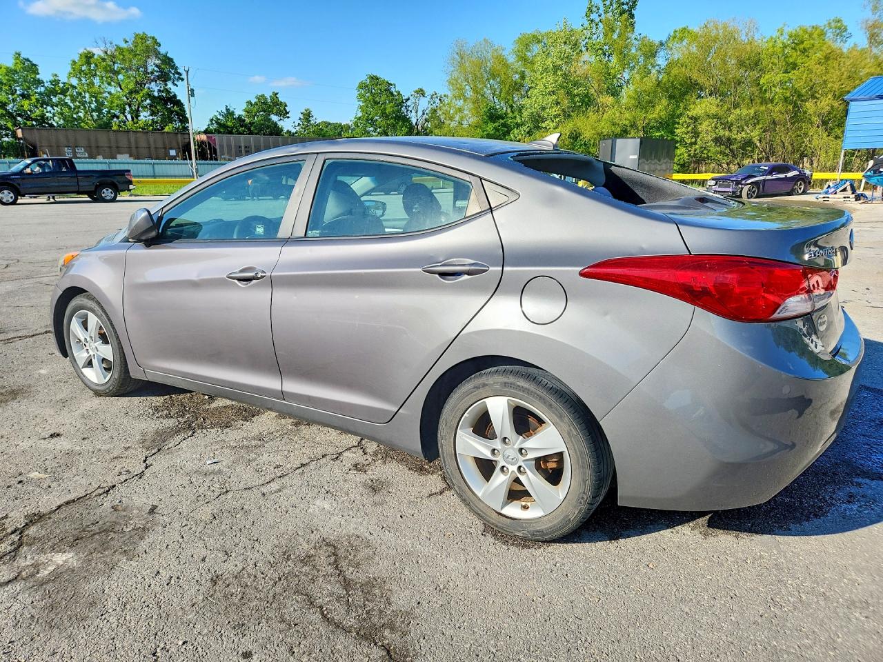 2013 Hyundai Elantra Gls Gray vin: 5NPDH4AE0DH440773