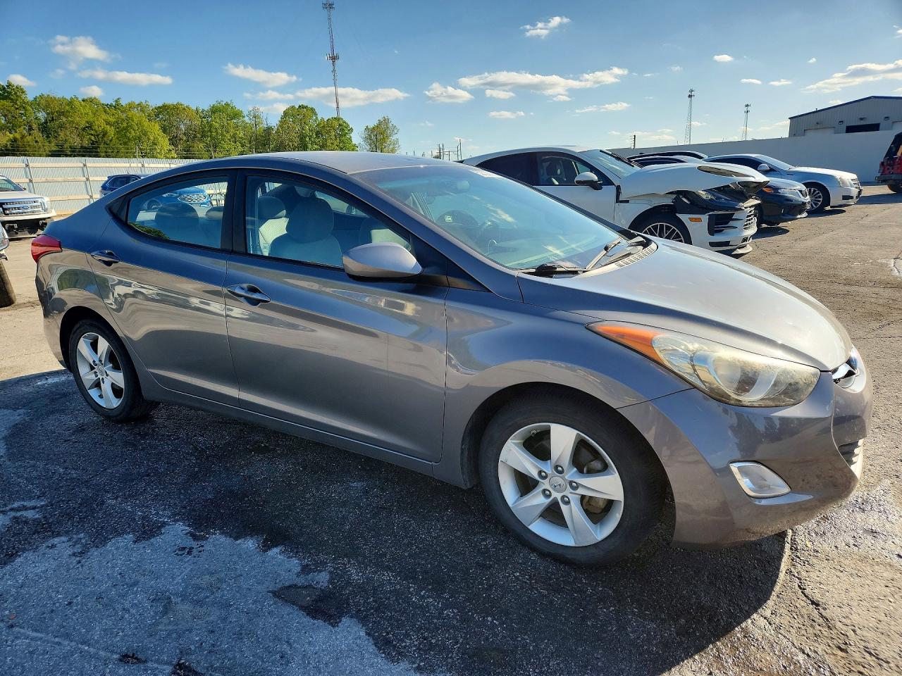 2013 Hyundai Elantra Gls Gray vin: 5NPDH4AE0DH440773