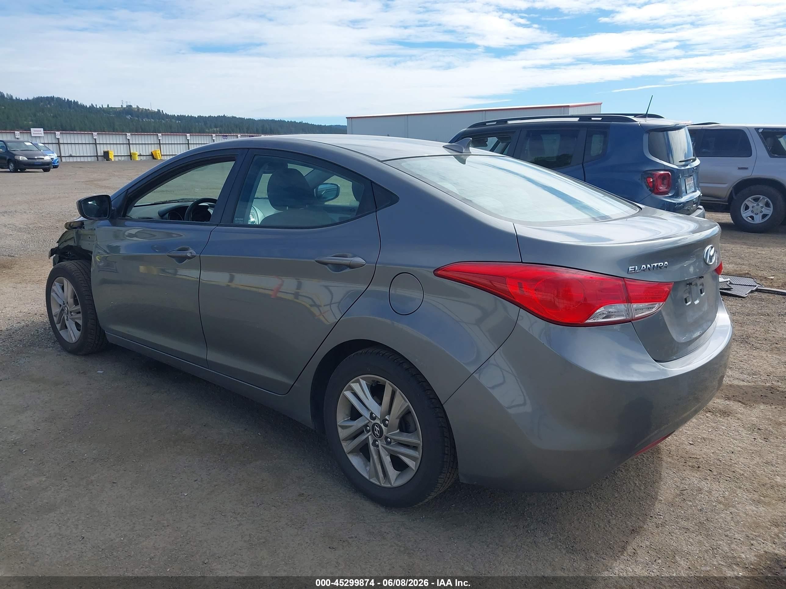 2013 Hyundai Elantra Gls Gray vin: 5NPDH4AE0DH448128