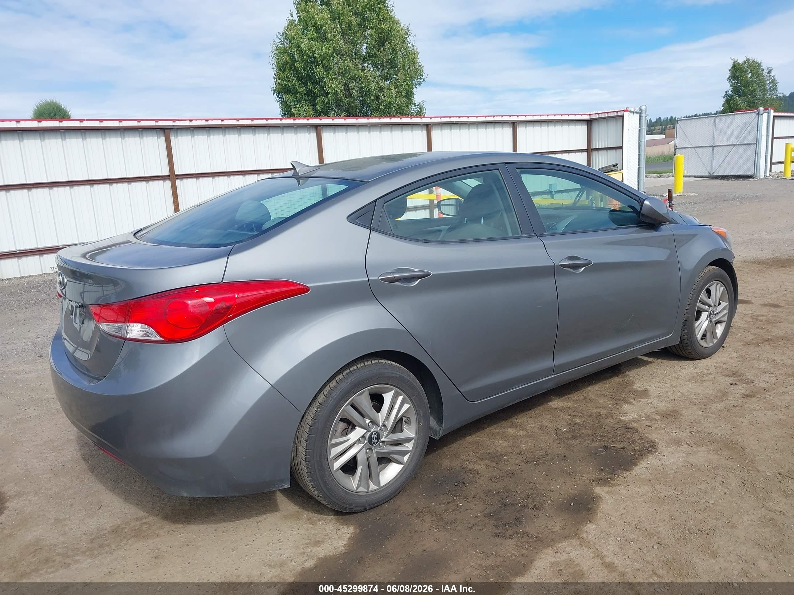 2013 Hyundai Elantra Gls Gray vin: 5NPDH4AE0DH448128