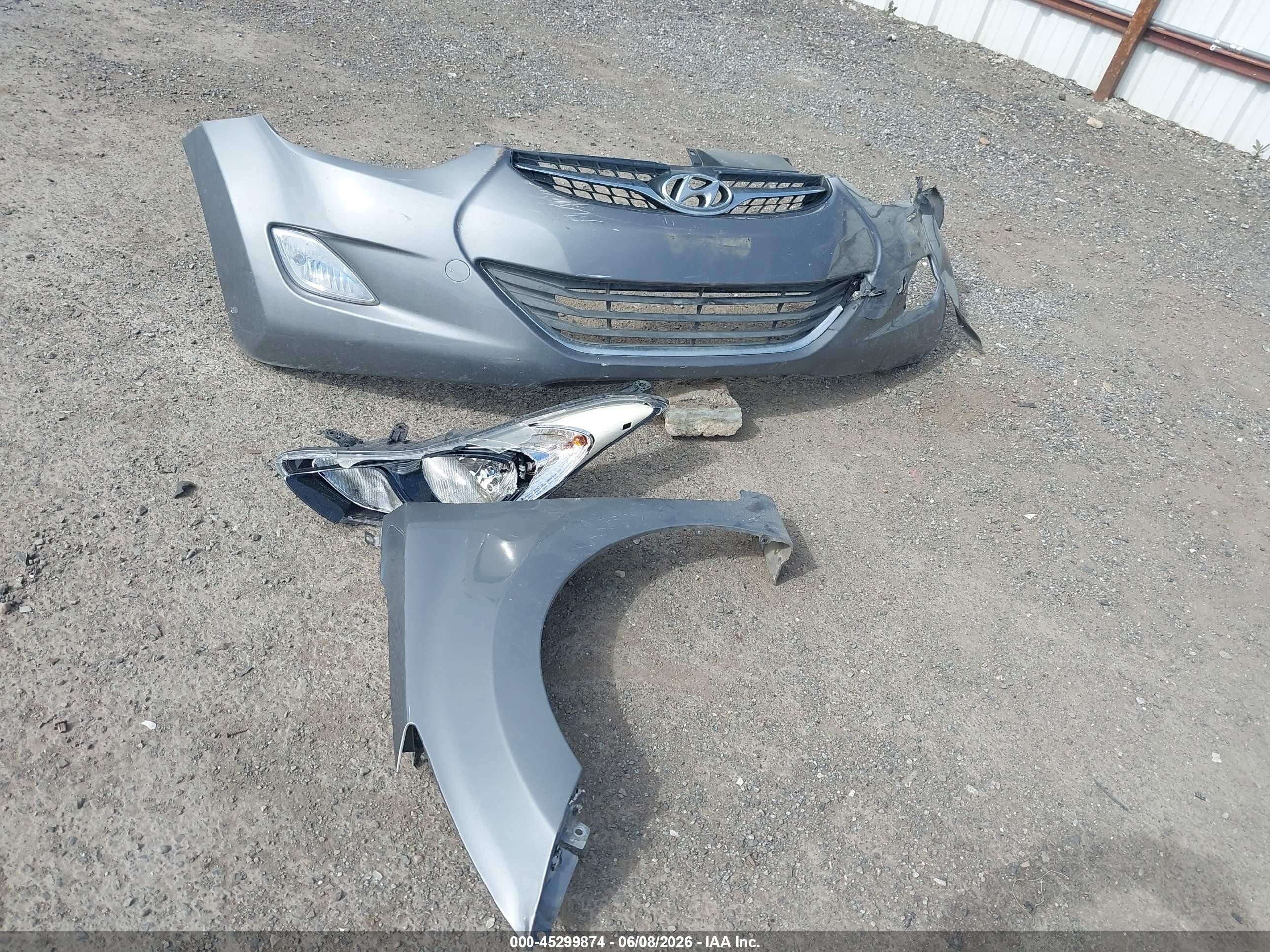 2013 Hyundai Elantra Gls Gray vin: 5NPDH4AE0DH448128